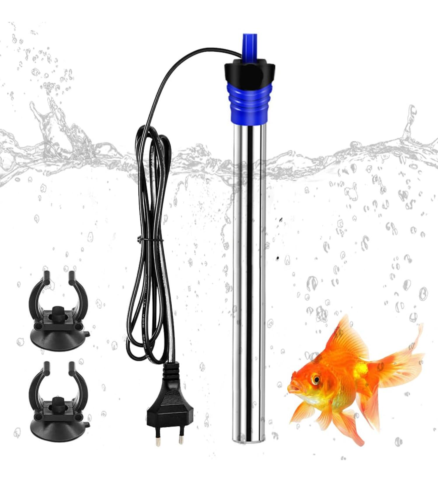 Abiemuce 300W Aquarium Heater | 304 Stainless Steel | Adjustable Temperature | Suction Cup Design | Ideal for Fish Tanks (18-34 220V) - Buy Online on GoSupps.com