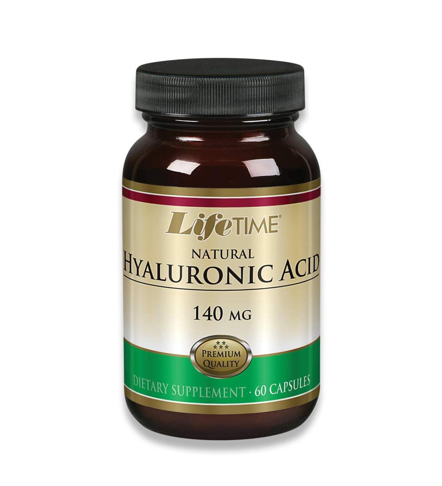 LifeTime Vitamins Hyaluronic Acid 140mg | 60 Natural Capsules for Joint & Skin Health - Buy Online on GoSupps.com