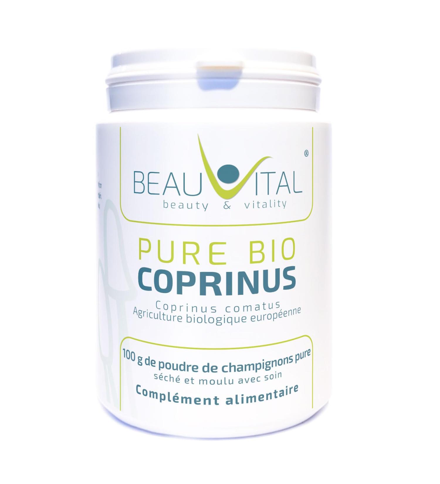 Bio Coprinus comatus 100g medicinal mushroom powder from EU organic vegan without artificial additives - Buy Online on GoSupps.com