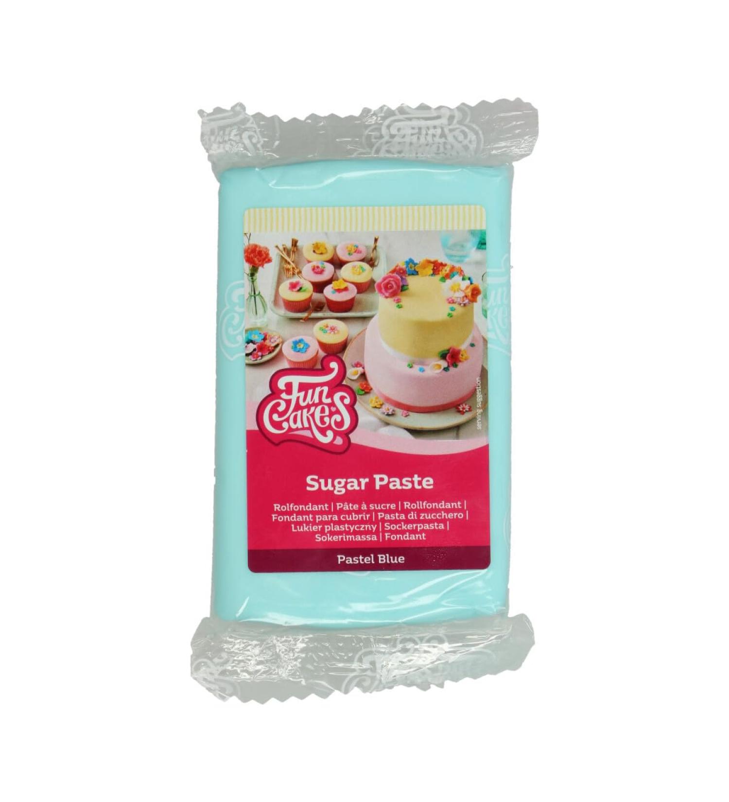 Funcakes Rollfondant Pastel Blue - Easy to Use Smooth & Flexible Cake Decorating - Halal Kosher & Gluten-Free 250g - Buy Online on GoSupps.com