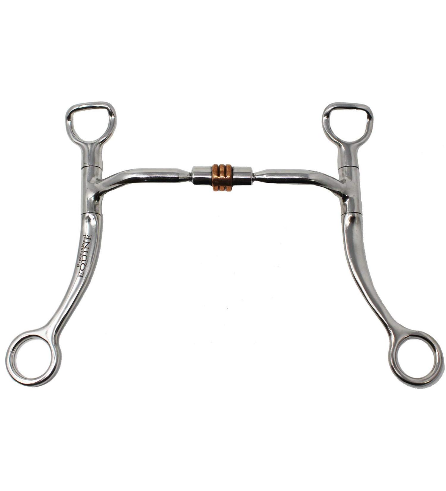 Horse Stainless Steel Western Copper Roller Jointed Mouth Curb Horse Bit 35315v 5" Mouth 7" Cheeks