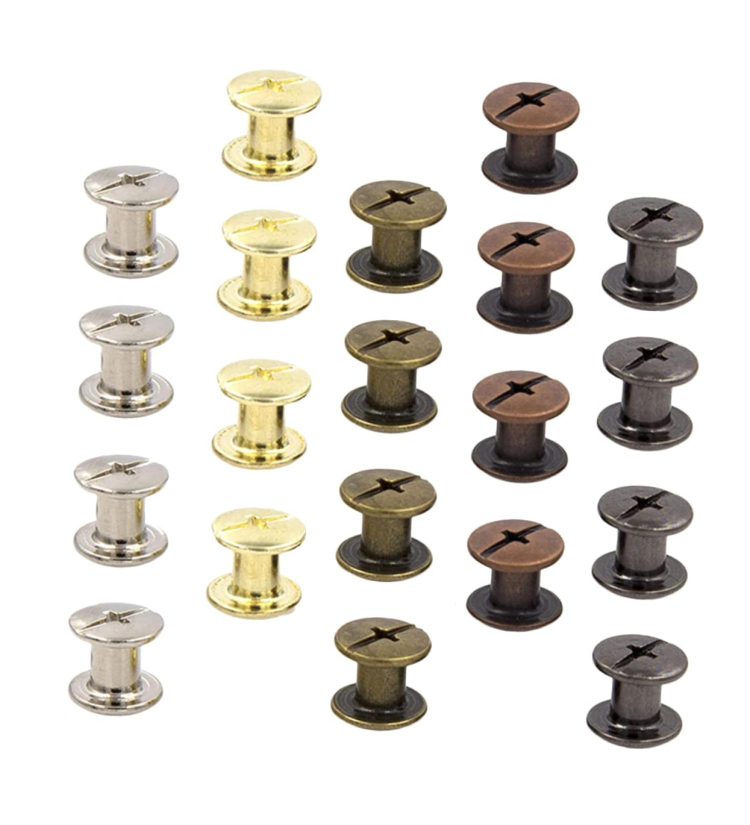 TEHAUX 100 Sets Lash Rivet Boxed Rivets for Leather Double Cap Rivet Tubular Leather Rivets Kit Small Metal - Buy Online on GoSupps.com