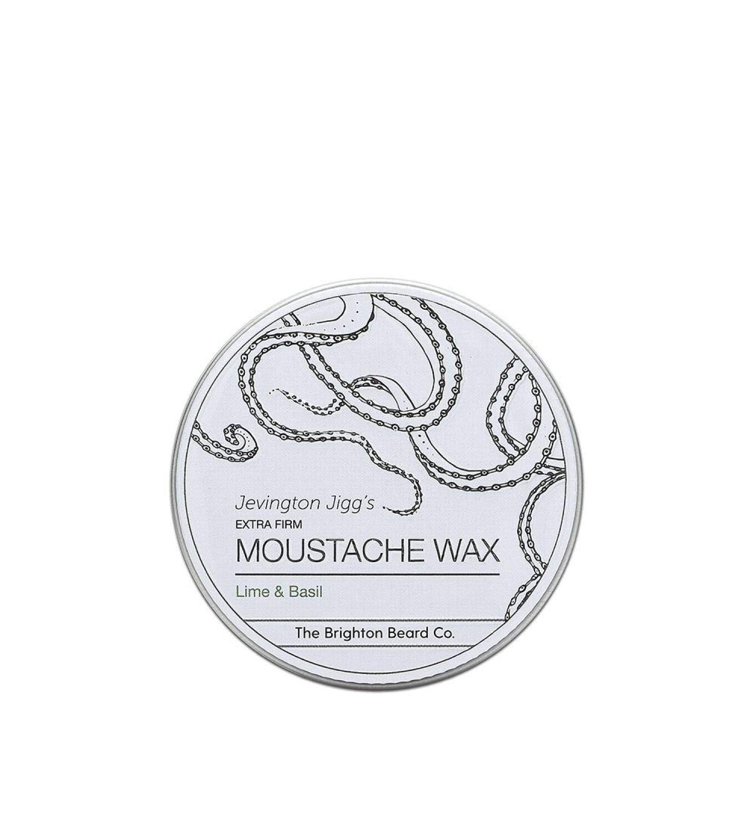 Brighton Beard Company Jevington Jiggs's Lime & Basil Moustache Wax - Handmade Extra Firm & Reworkable - 30ml - Buy Online on GoSupps.com