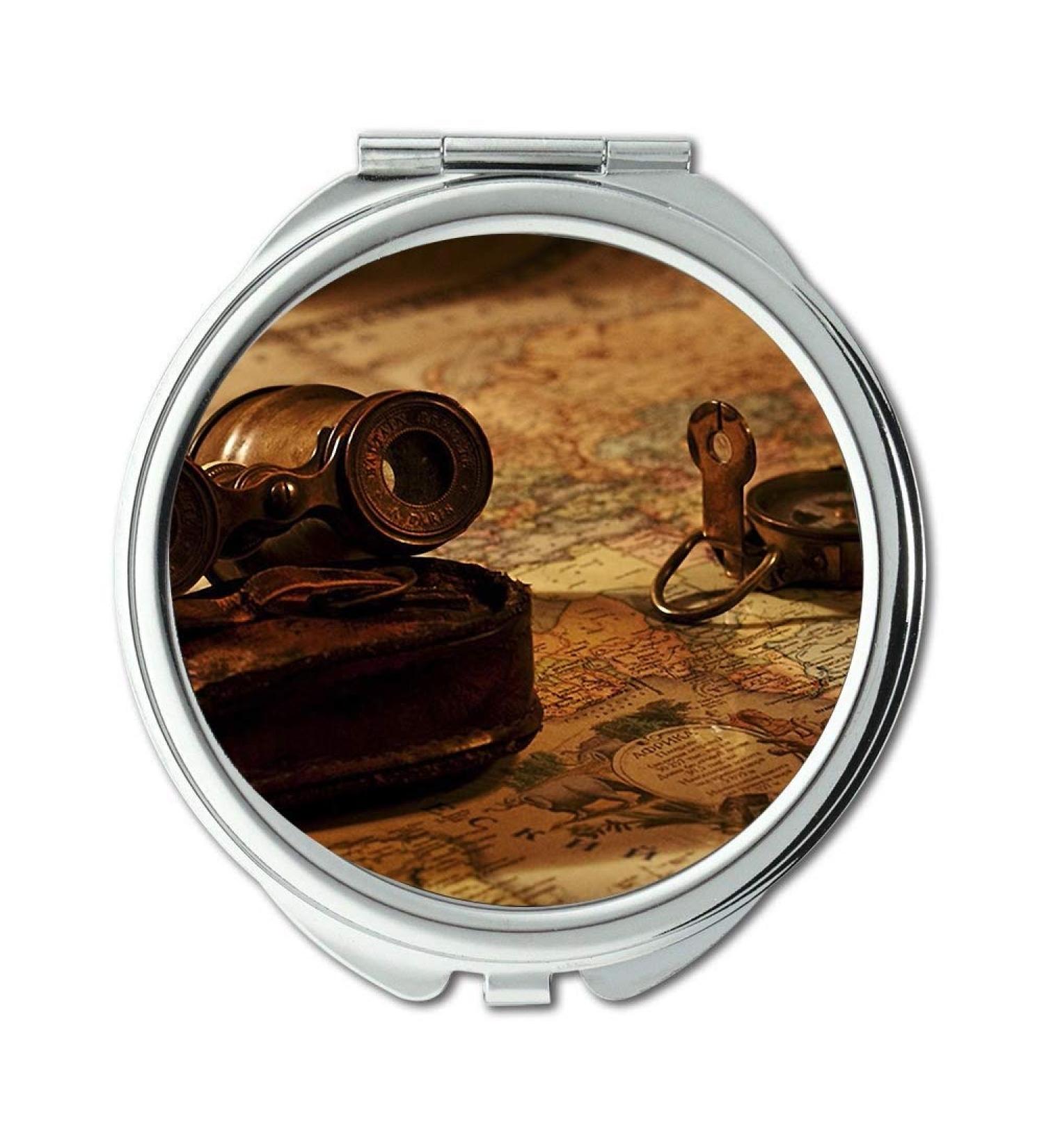 YENDOSTEEN Mirror Compact Mirror Map Wallpaper map arizona pocket mirror portable mirror - Buy Online on GoSupps.com
