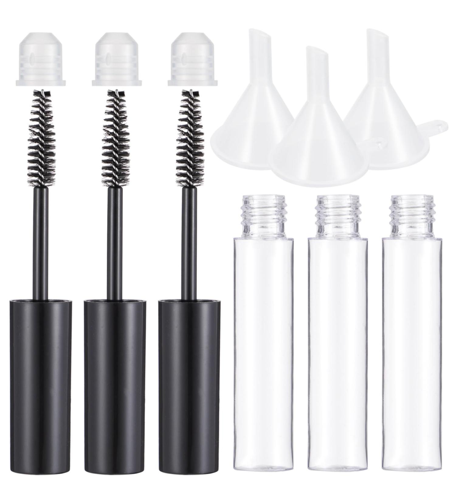 Beatifufu 1 Set Mascara Tube Funnel Travel Cosmetic Containers Refillable Mascara Tube Mascara Clear Plastic - Buy Online on GoSupps.com