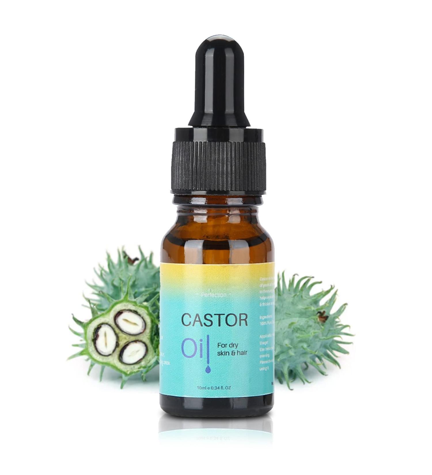 10ml Natural Castor Oil Hair Growth Serum - Essential Moisturizer for Eyebrow & Eyelash Nourishment | International Shipping - Buy Online on GoSupps.com