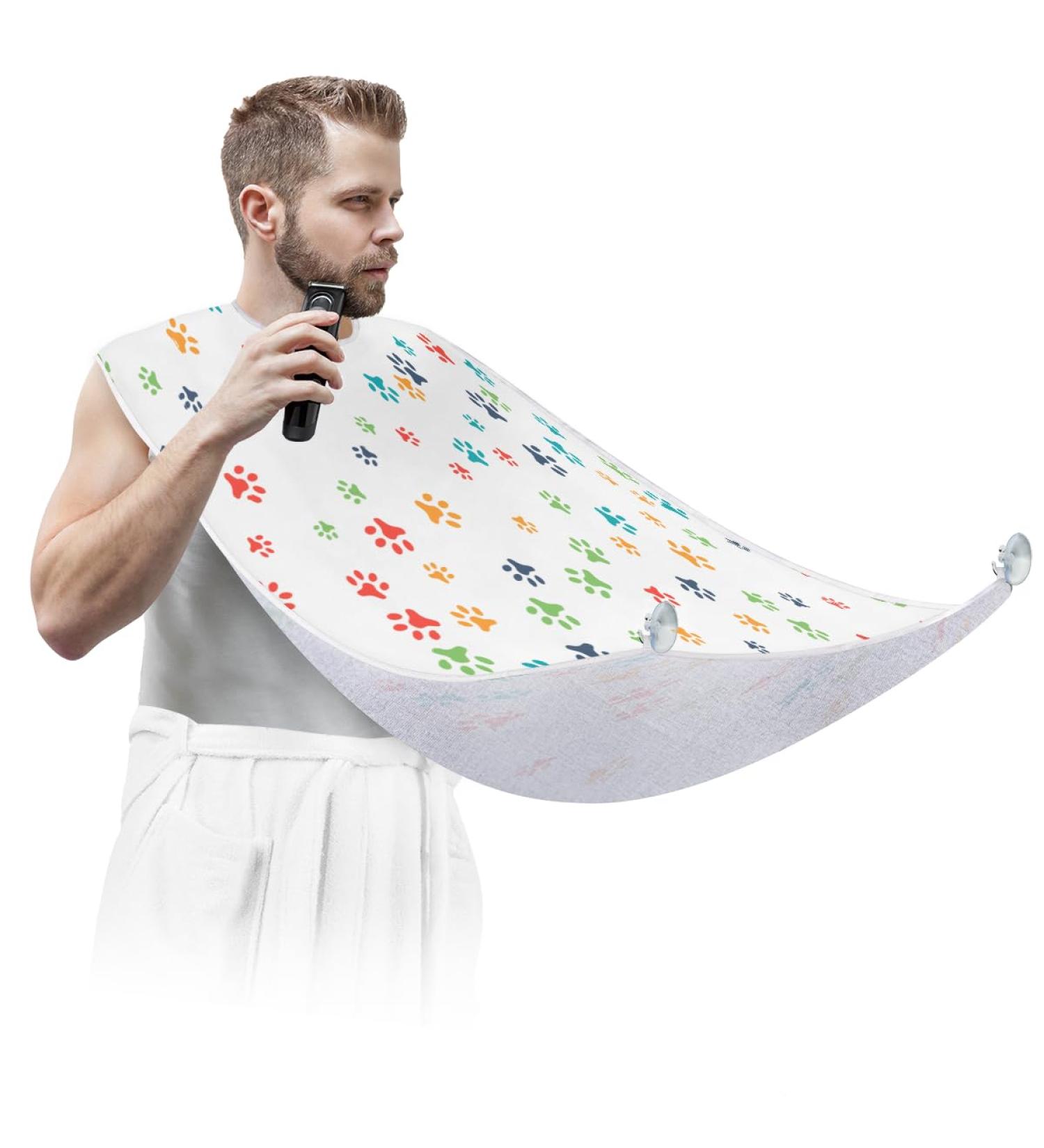 Cute Dog Beard Apron for Men | Non-Stick Beard Trimming Bib | Perfect Shaving & Grooming Gift - Buy Online on GoSupps.com