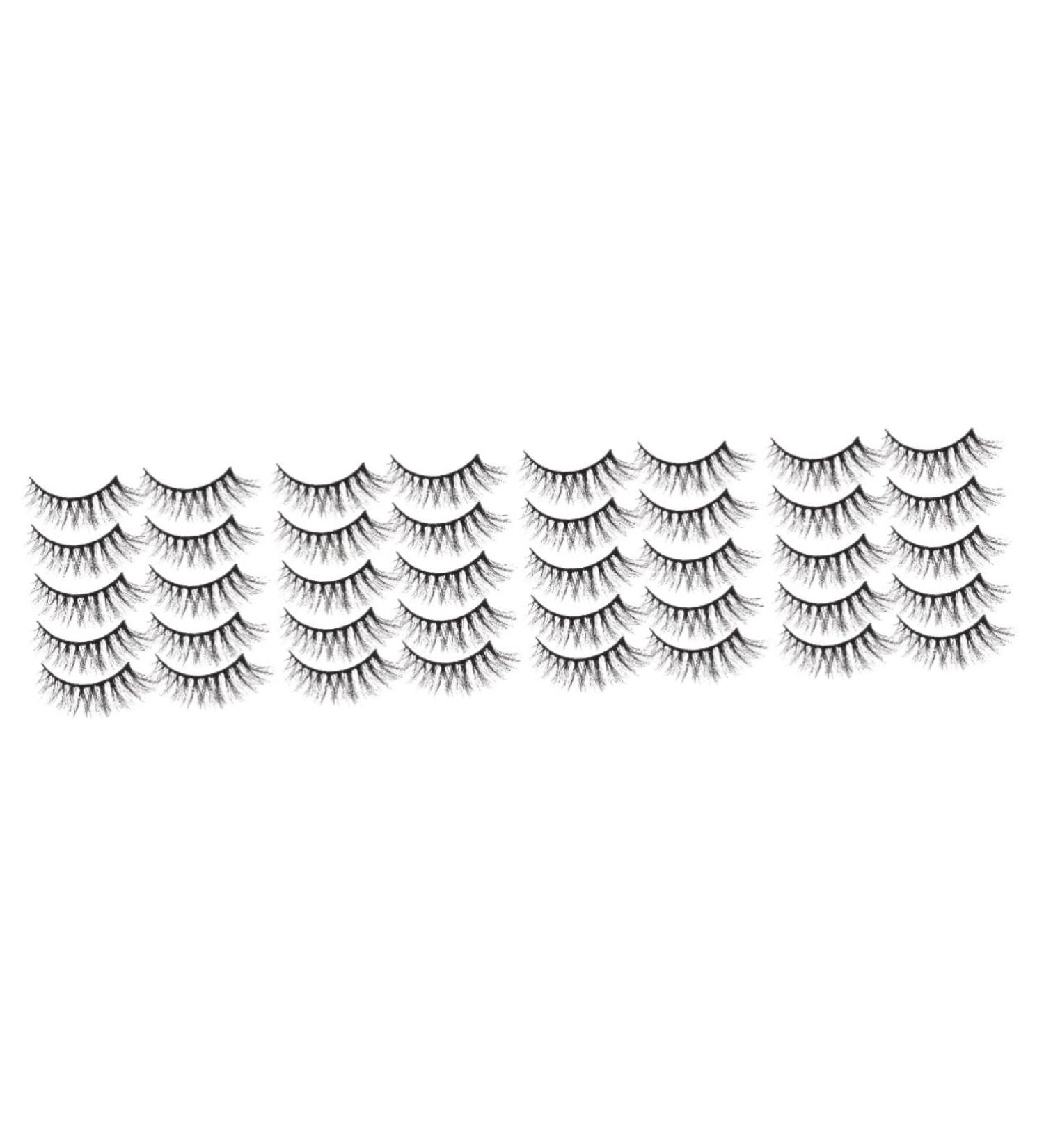 MAGICLULU Lash Strips 40 Pairs Fake Eyelashes Lash Bulk Natural Eyelashes Bulk Lashes Bulk Eyelashes Individual Lashes Human Hair Extensions Makeup Supplies 3d Extend Artificial Imitation - Buy Online on GoSupps.com