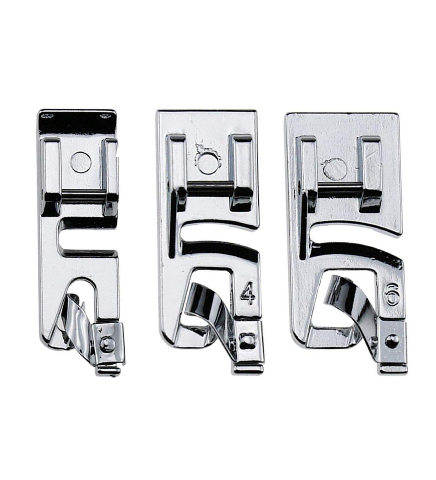 3Pcs Narrow Rolled Hem Sewing Machine Presser Foot Set (3mm, 4mm, 6mm) - Compatible with Singer, Brother, Babylock, Janome, and More - Buy Online on GoSupps.com