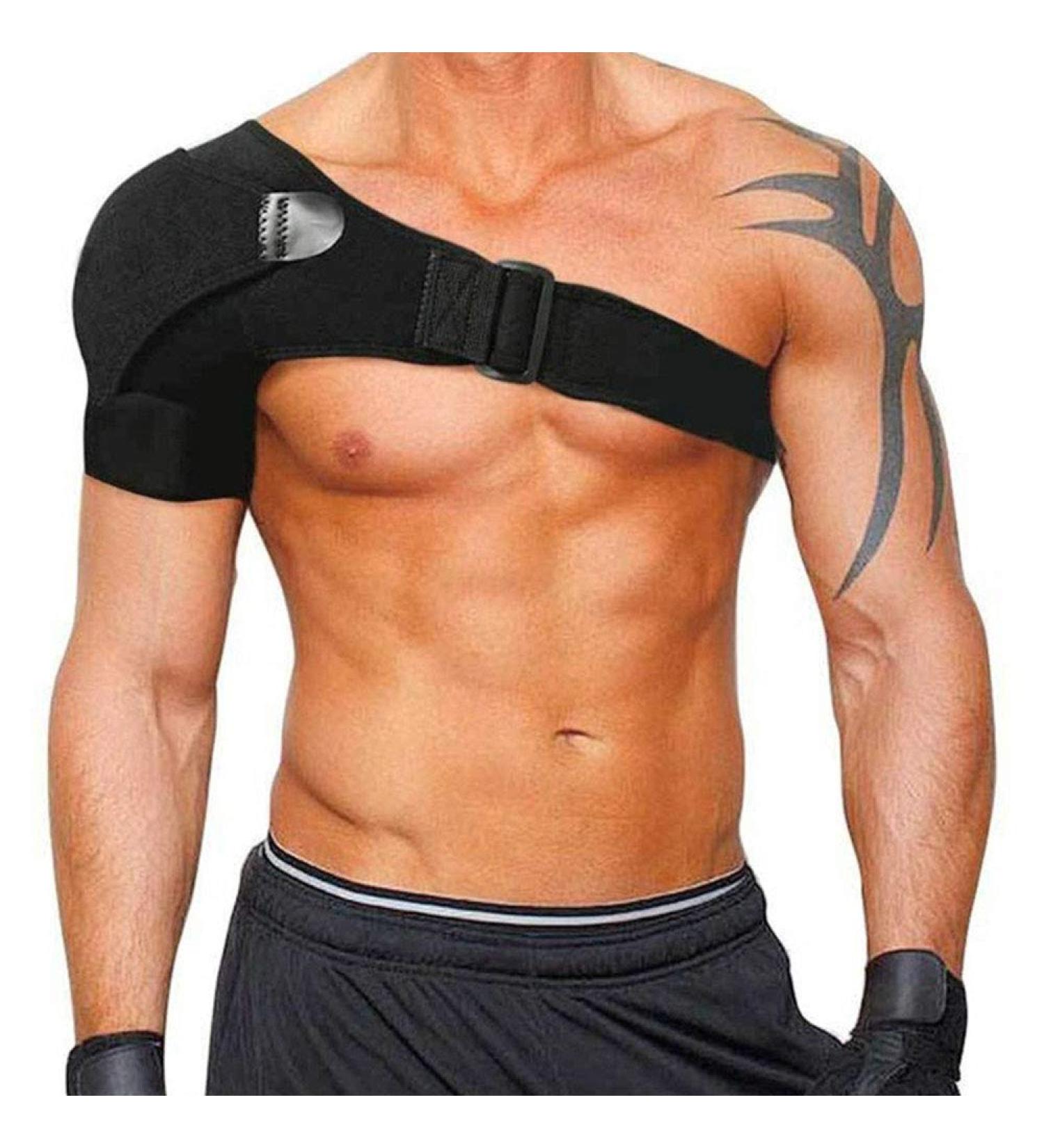 Adjustable Shoulder Bandage for Men & Women | Universal Shoulder Protection Strap for AC Joints Tendon Infections & Sports Injury Relief - Buy Online on GoSupps.com