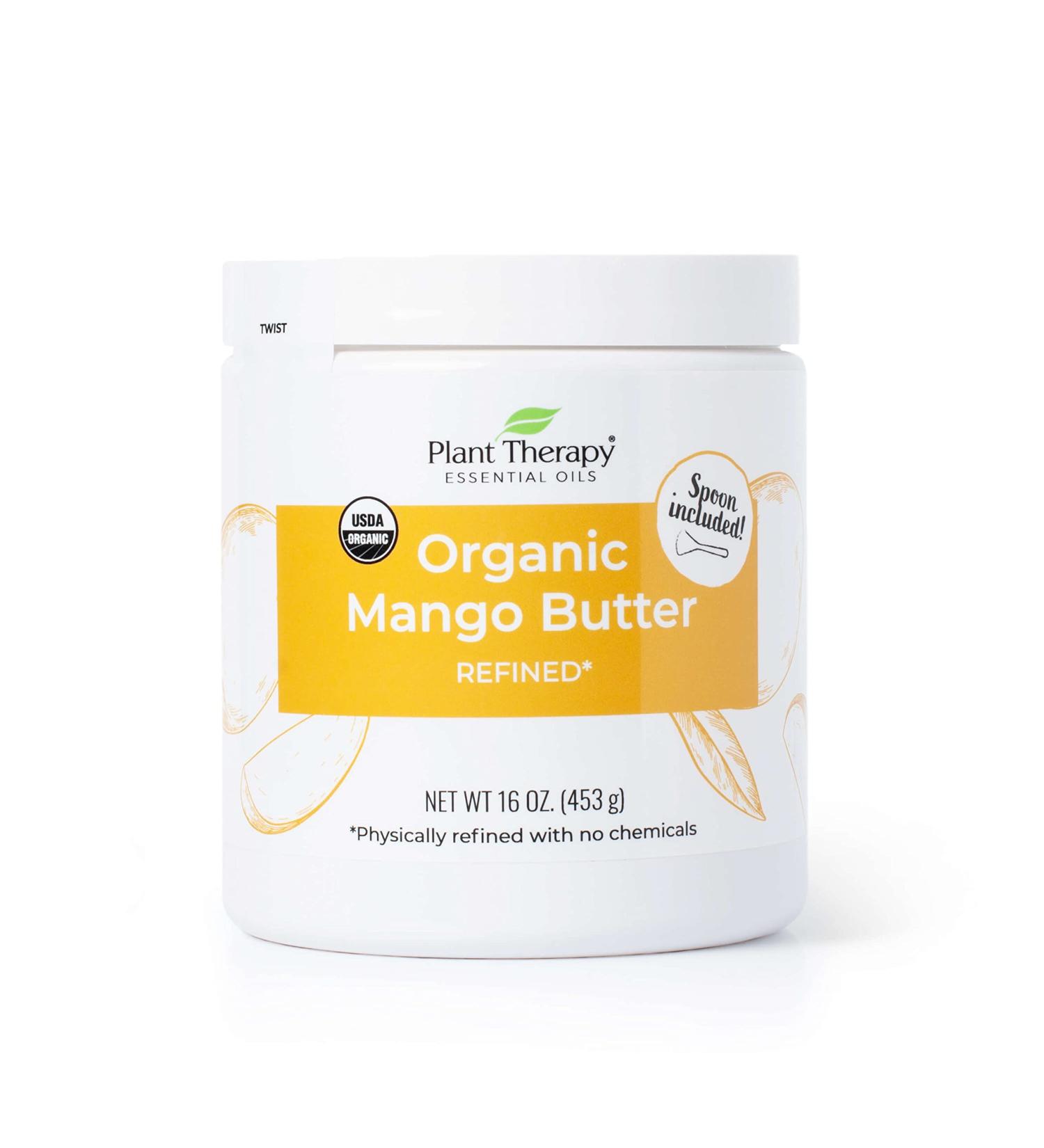 Organic Mango Butter 16 oz Jar - USDA Certified, 100% Pure Natural Moisturizer for Body, Face & Hair - Ideal for Dry, Cracked Skin & DIY - Plant Therapy - Buy Online on GoSupps.com