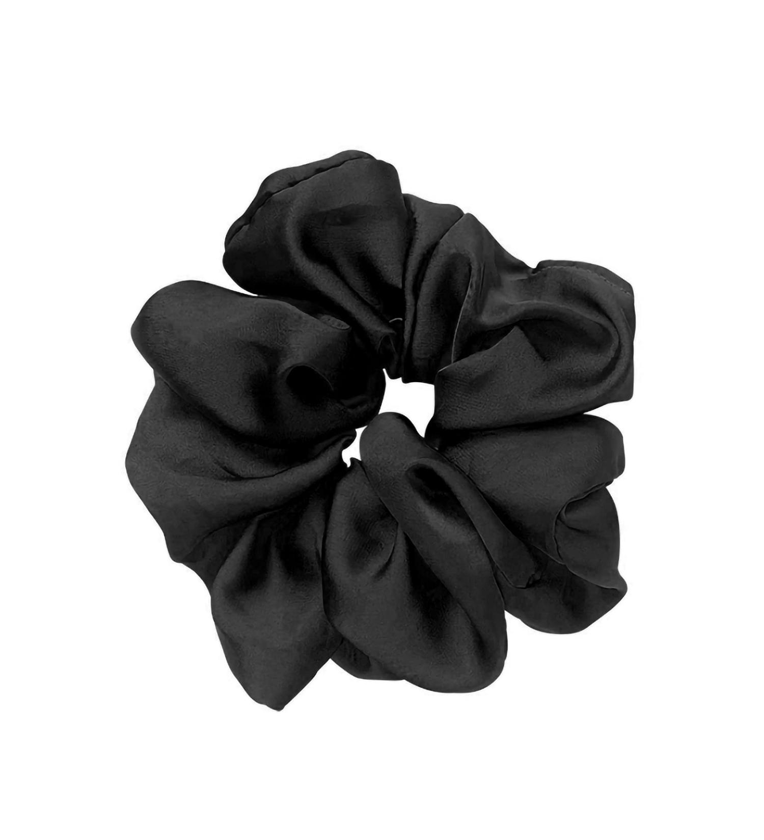 JeoPoom Silk Hair Scrunchy Silk Hair Rope Regular Donut Hair Ties Elastics Ponytail Holder Silk Scrunchies for Girls and Woman Frizz and Breakage Prevention(Black) - Buy Online on GoSupps.com