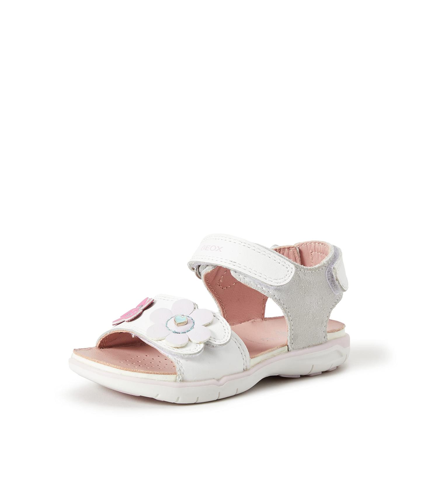 Geox Baby Girl's B Sandal Delhi 7.5 UK White - Comfort and Style for Little Feet - Buy Online on GoSupps.com