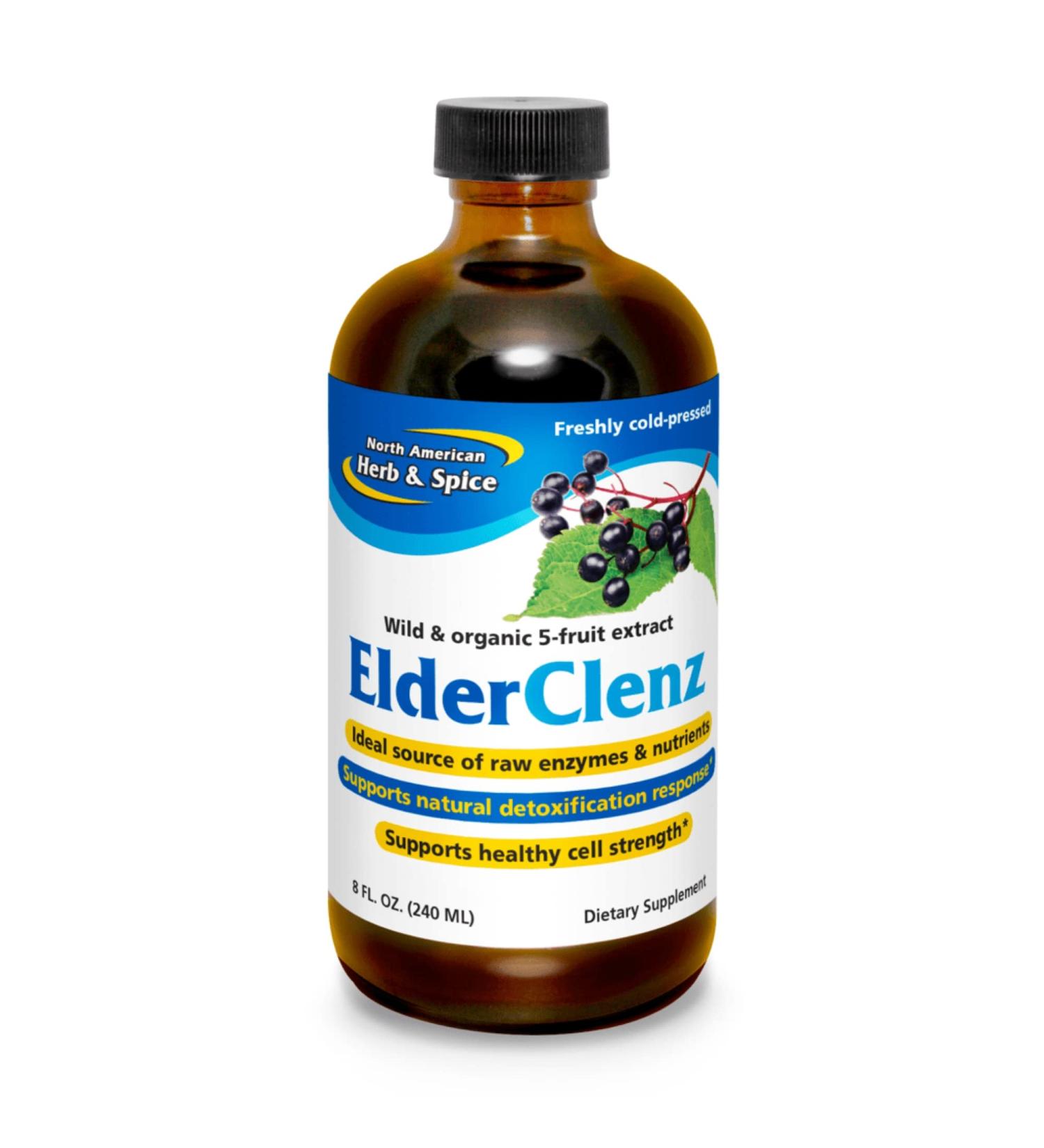 NORTH AMERICAN HERB & SPICE ElderClenz - 8 fl oz - Non-GMO, Gluten Free - 48 Servings - Buy Online on GoSupps.com