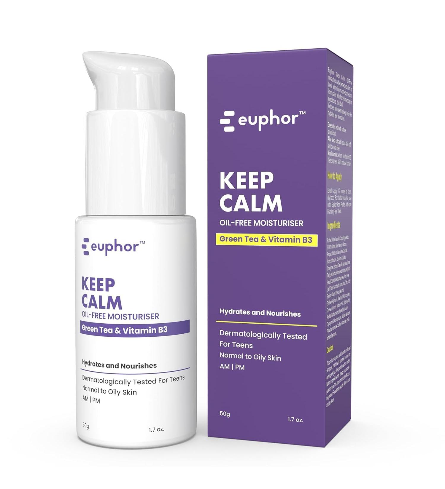 Oil-Free Gel Moisturiser for Oily Skin | Lightweight Hydration | Controls Shine & Breakouts | Witch Hazel Niacinamide & Green Tea | Paraben & Sulphate Free - 50g - Buy Online on GoSupps.com