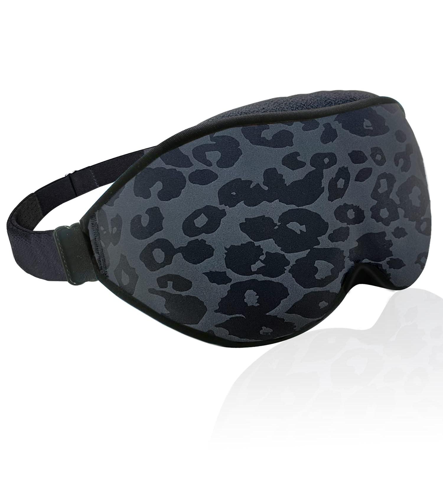 2023 Fashion Leopard Print Sleep Mask for Women - 100% Blackout Eye Mask for Travel, Yoga, Nap - Soft Covering, Strong Light Blocking - Buy Online on GoSupps.com