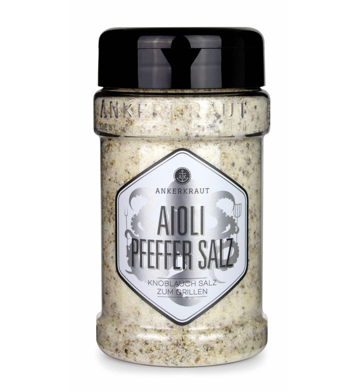 Ankerkraut Aioli-Pepper Salt - Flavored Finisher Salt for Aioli Butter | 310g Shaker | International Shipping Available - Buy Online on GoSupps.com