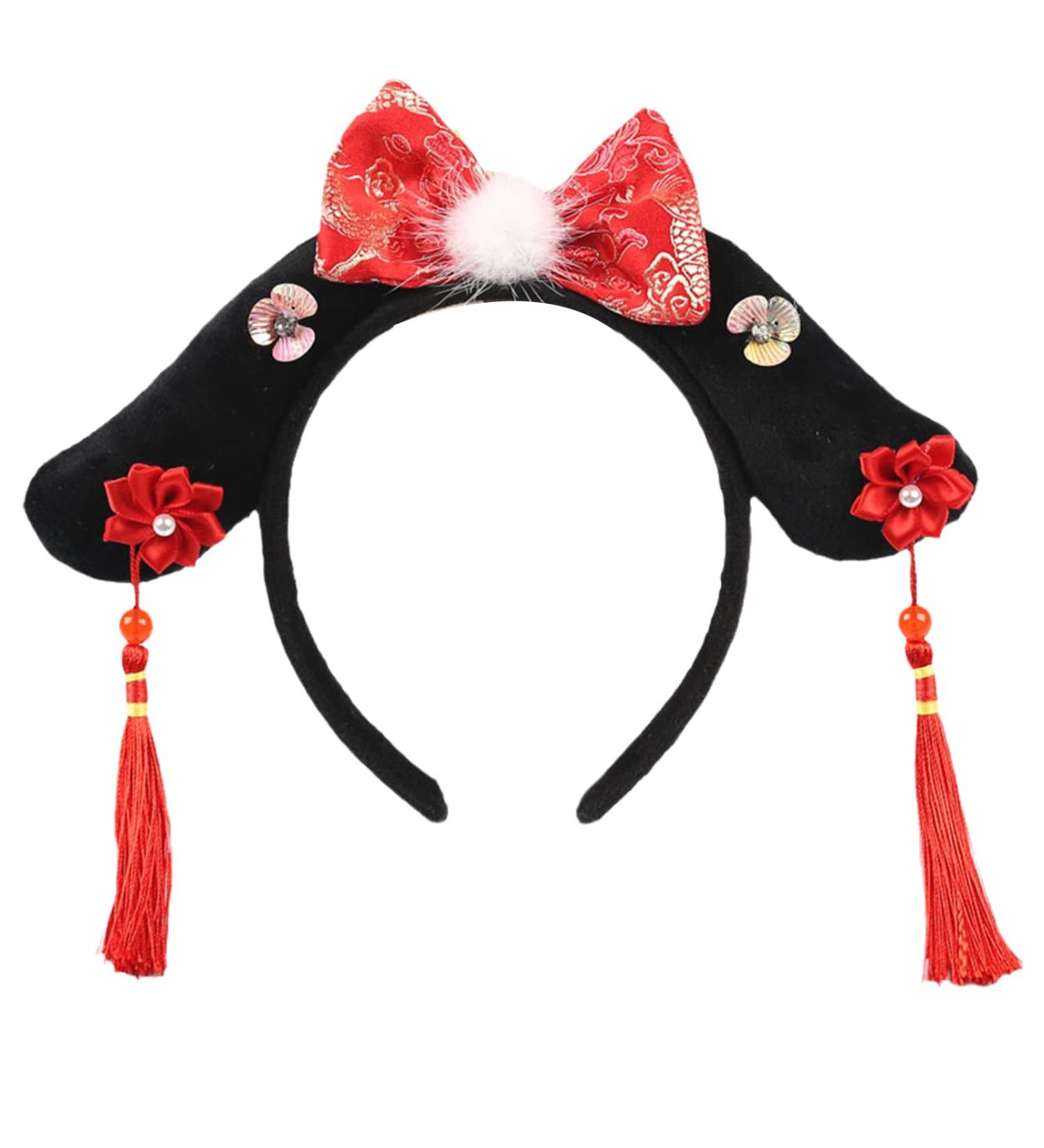 JSGHGDF Ancient Chinese HeadBand Hair Hoop Chinese Style Headband Chinese Girl for Hair Accessories Flat Red - Buy Online on GoSupps.com