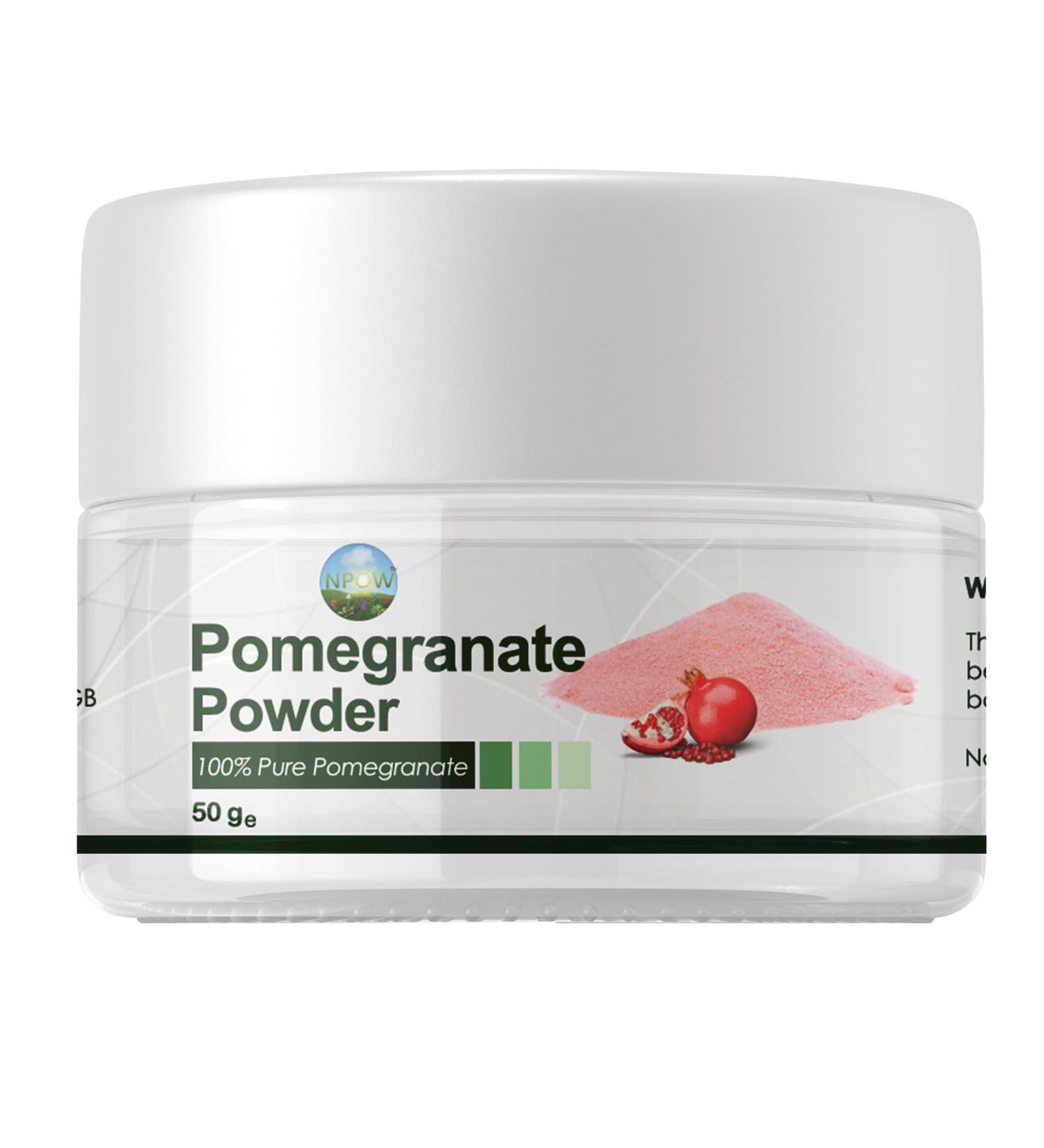NPOW Pure & Natural Pomegranate Powder Superfood Powder - Fruit Powder for Rich & Vibrant Smoothies Shakes Juices Baking - Free from Artifical Flavour & Preservatives - 50g 50.00 g (Pack of 1) - Buy Online on GoSupps.com