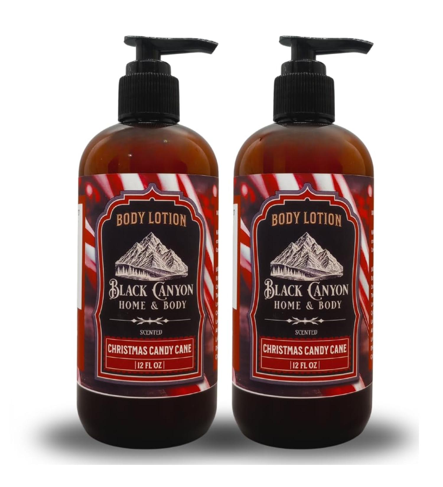 Black Canyon Christmas Candy Cane Scented Body Lotion with Lanolin and Jojoba Oil 12 Oz (2 Pack) - Buy Online on GoSupps.com