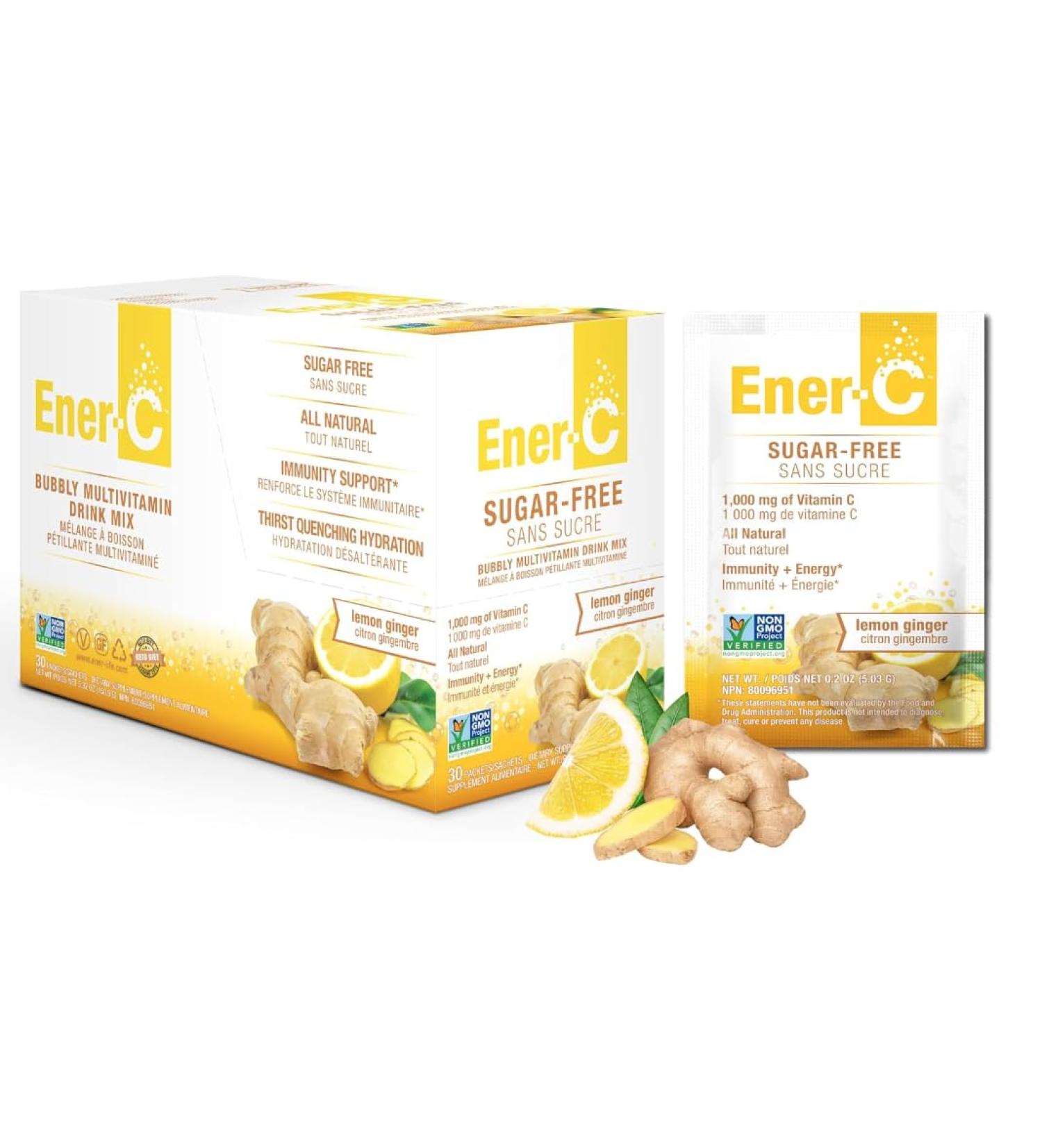 Conquitlam BC V36C2 EnerVitamin C Lemon Ginger 30 PacketsSachets - Buy Online on GoSupps.com
