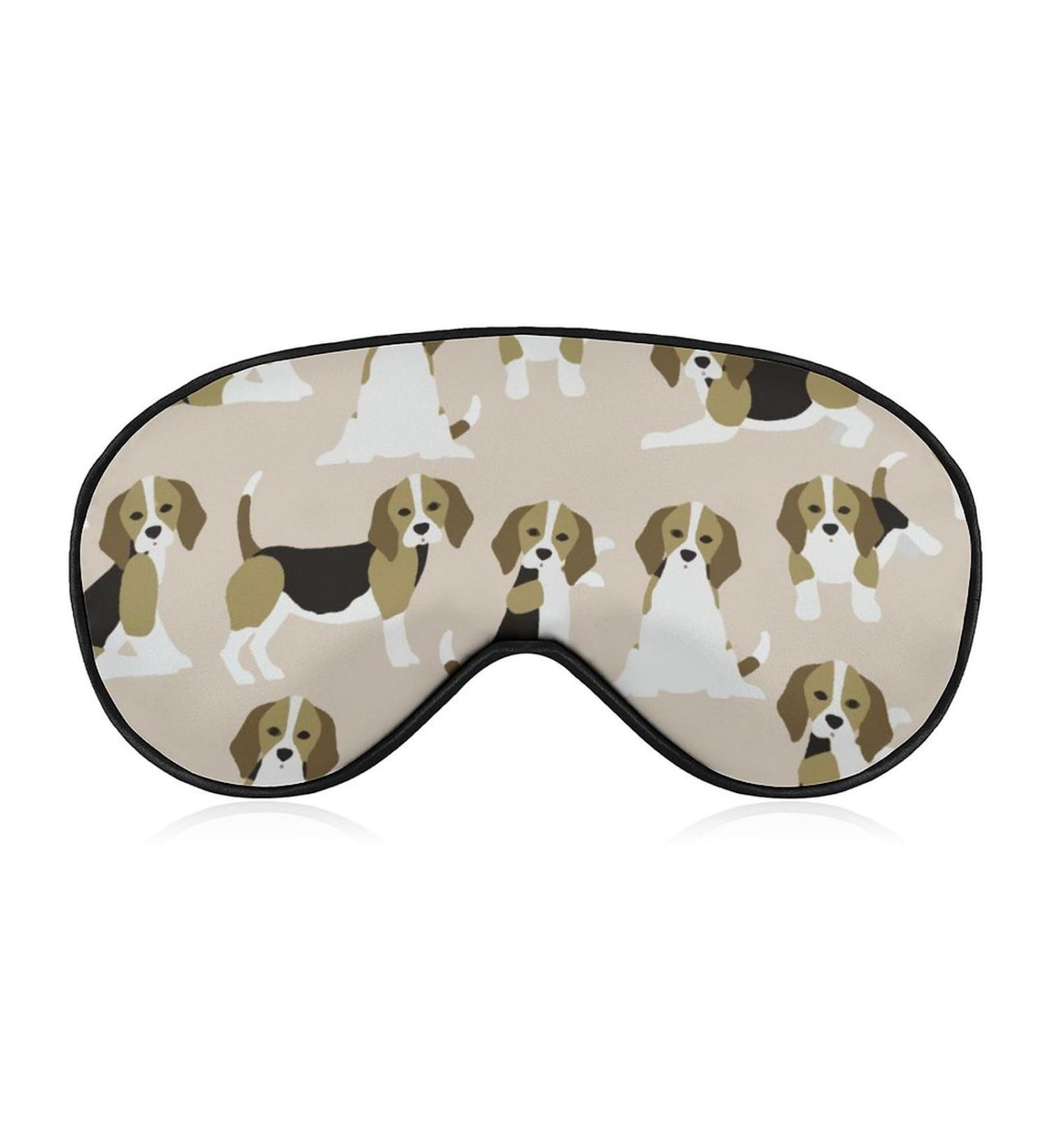 Beagle Dog Sleep Mask - Adjustable Eye Cover for Sleeping, Blocking Light - Unisex Night Travel Blindfold - Buy Online on GoSupps.com