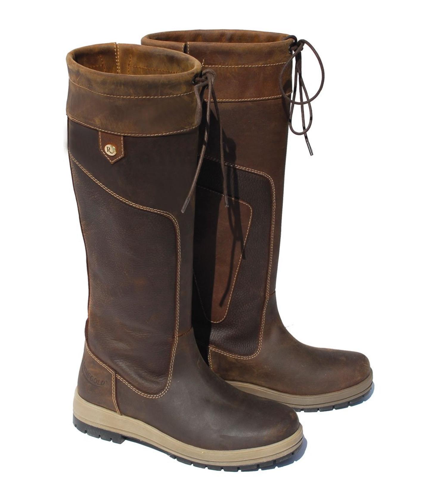 Rhinegold Elite Vermont Waterproof Leather Boots Size 6 (EU39) Brown
