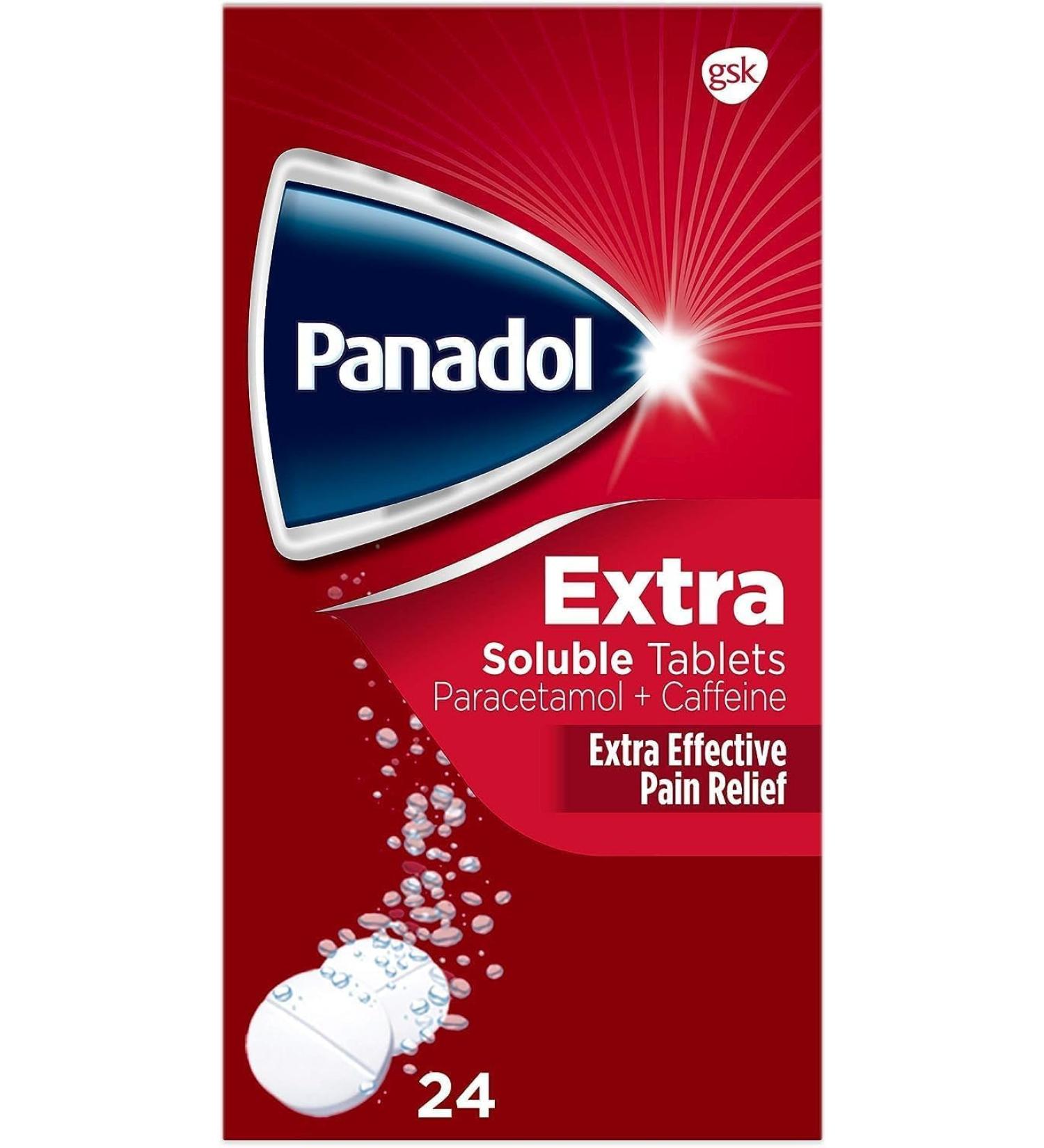Panadol Paracetamol Tablets Pain Relief Extra Soluble 500 mg 57 g 24-Count - Buy Online on GoSupps.com
