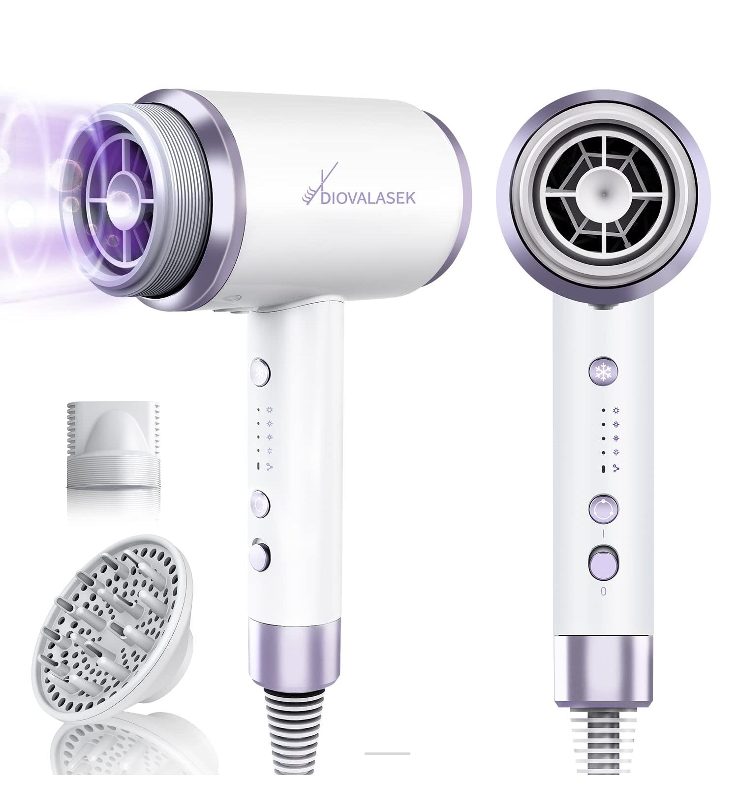 Ionic Hair Dryer - Professional 1600W Negative Ions Blow Dryer for Fast Drying & Damage-Free Hair | Low Noise Perfect for Home & Travel - Buy Online on GoSupps.com