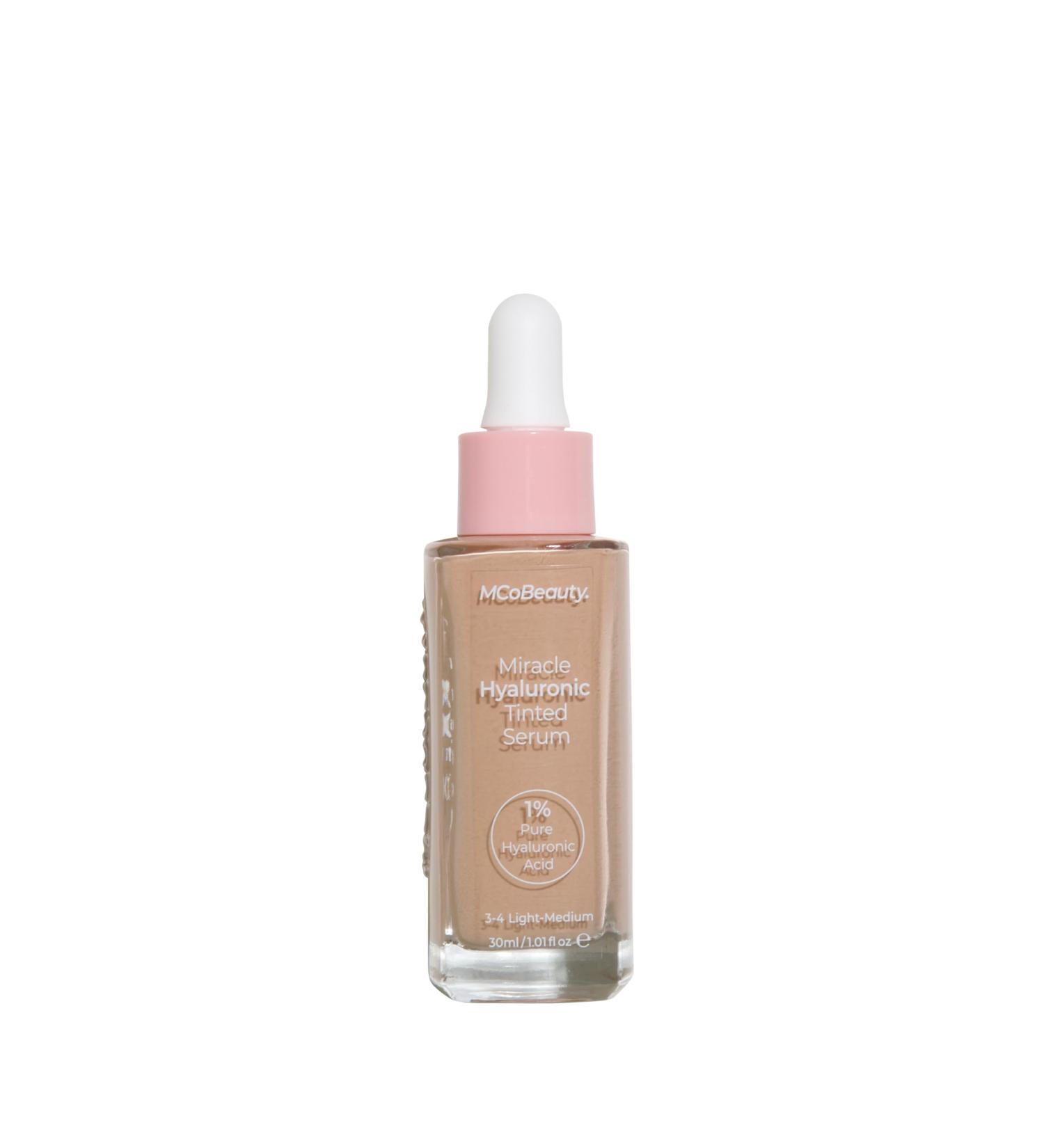 MCoBeauty Miracle Hyaluronic Tinted Serum - Hydration & Glow for Radiant Skin | Vegan Cruelty-Free | 3-4 Light/Medium - Buy Online on GoSupps.com