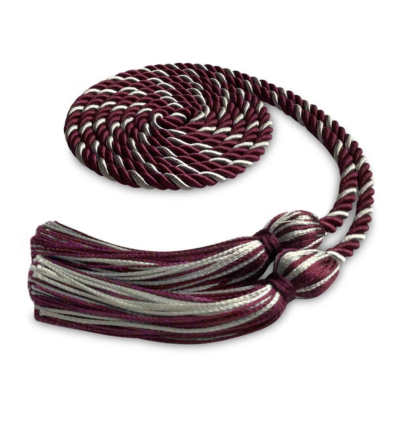 Endea Graduation Single Honor Cord - Maroon/Silver - Durable and Stylish - Buy Online on GoSupps.com