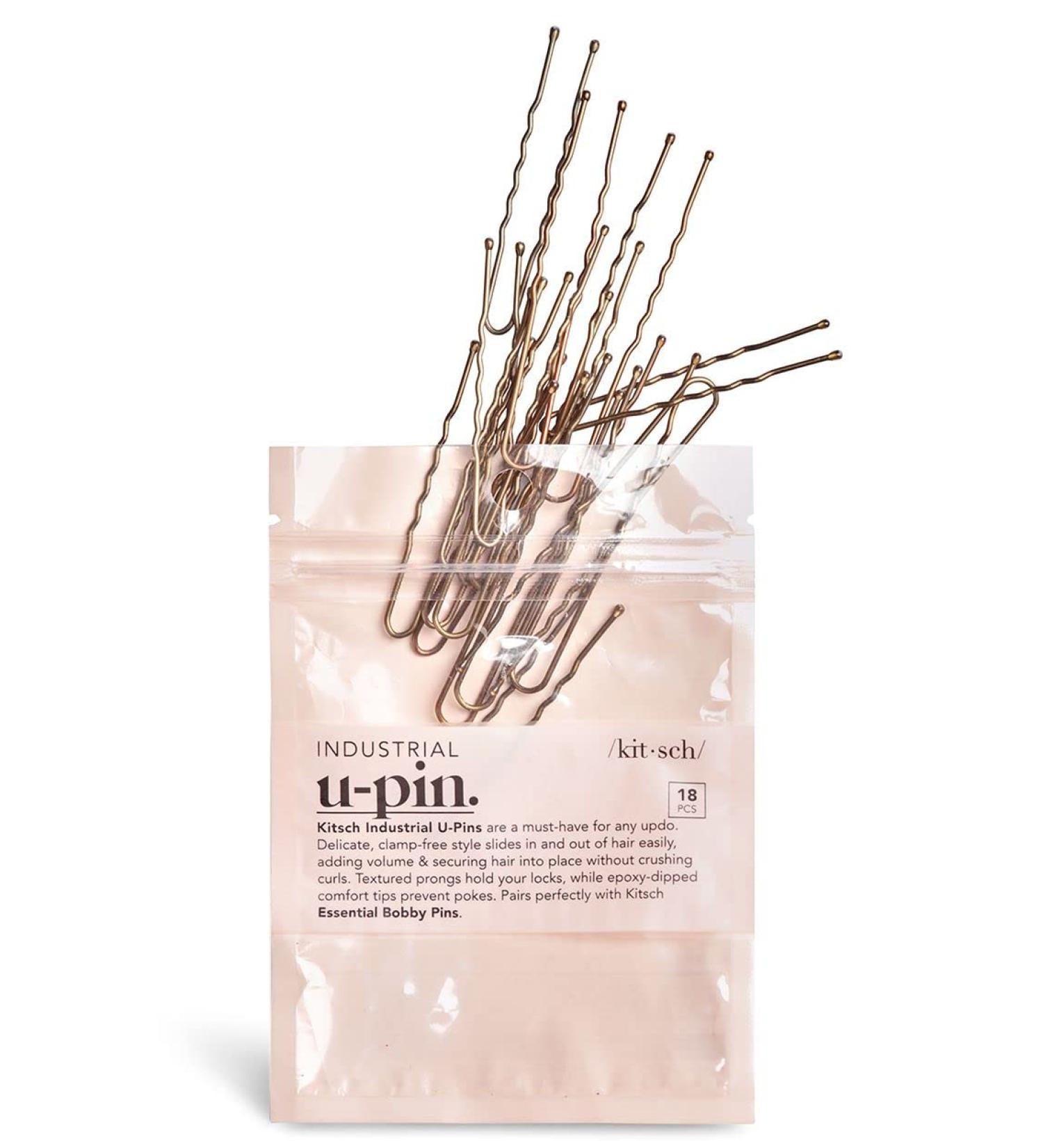 Kitsch Brown U-Shape Bobby Pins - 18pcs for Styling & Sectioning | Non-Slip Hair Pins for Women | Ideal for Thin & Thick Hair - Buy Online on GoSupps.com