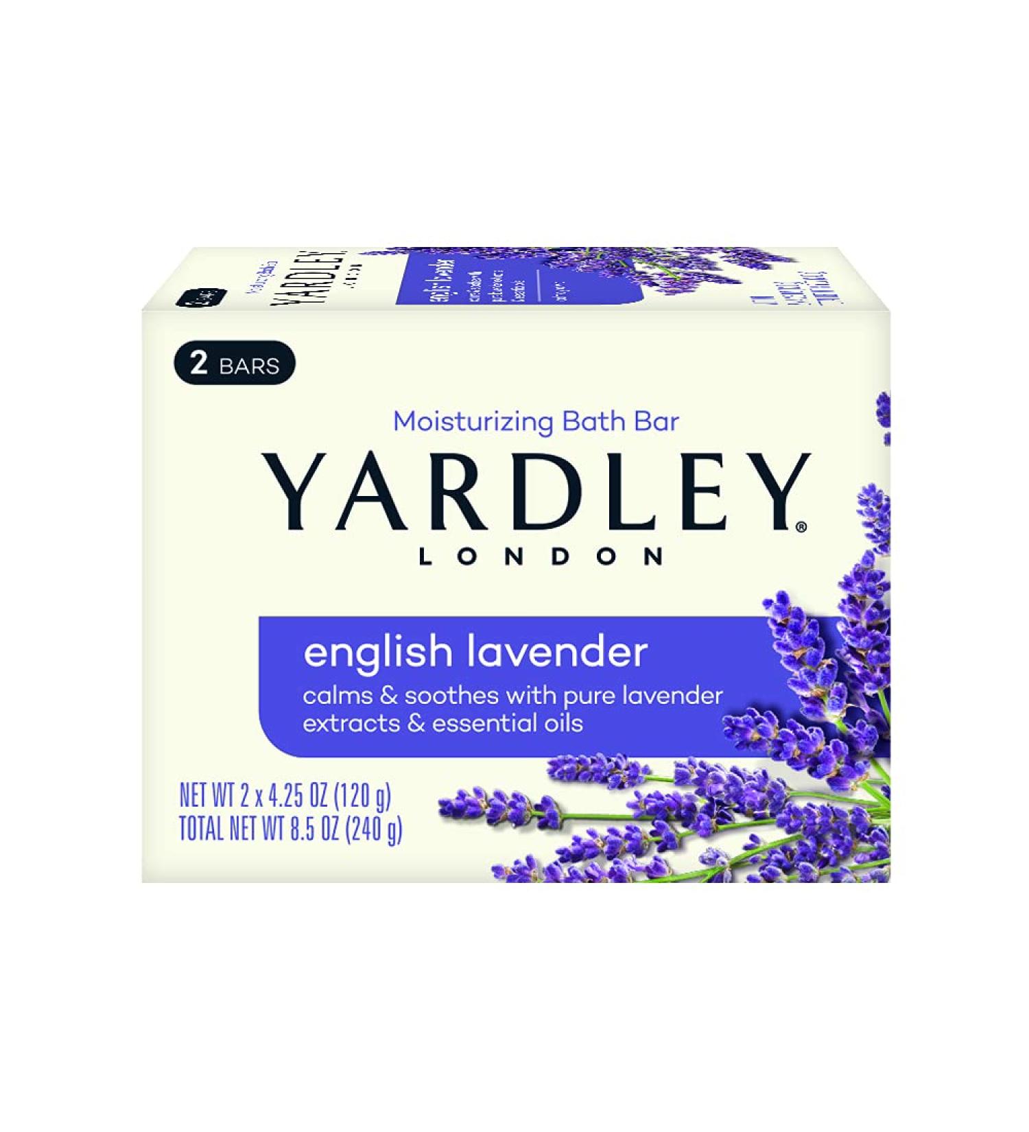 Yardley English Lavender Bar Soap 4.25oz (Pack of 2) - Gentle Cleansing & Soothing Aroma - Buy Online on GoSupps.com