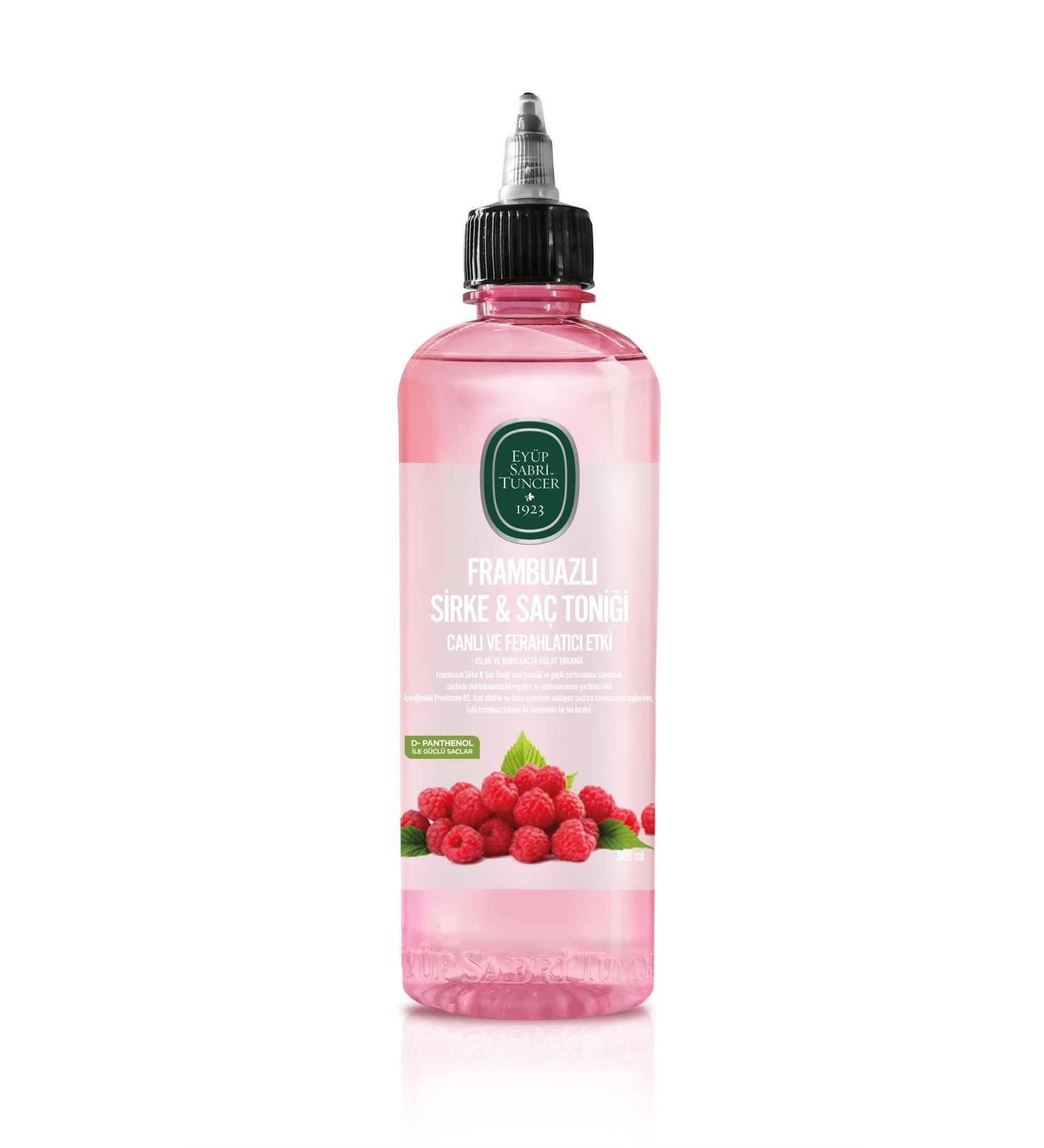 kenparazzi Eyup Sabri Tuncer Raspberry Vinegar & Hair Tonic 500 ml - for Shiny and Healthy Hair - Free from Parabens/Gluten.