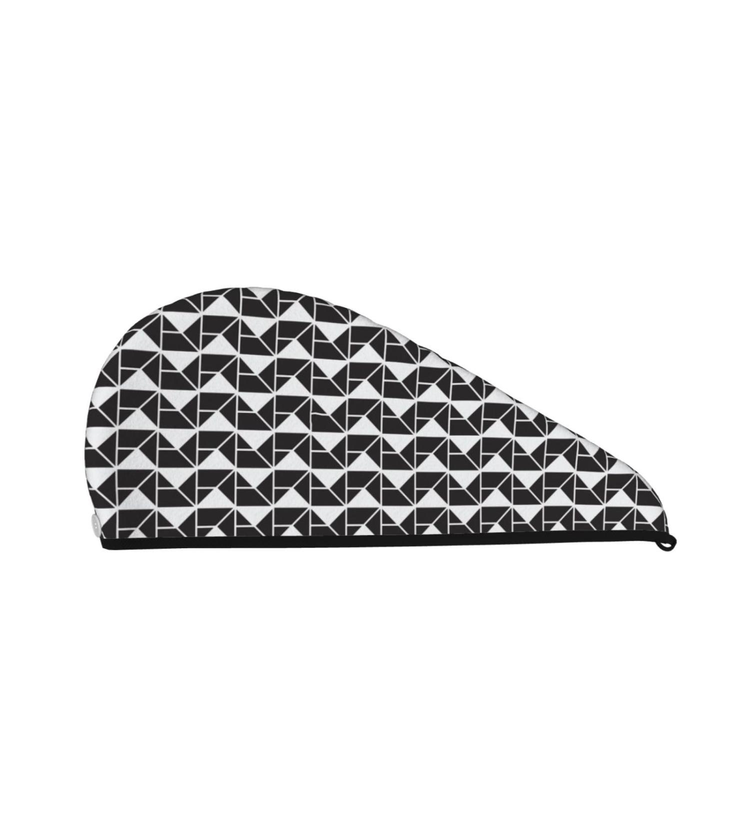 Super Absorbent Microfiber Hair Towel Wrap | Abstract Geometric Texture for Long Curly & Thick Hair - Quick Dry Coral Velvet for Women - Buy Online on GoSupps.com