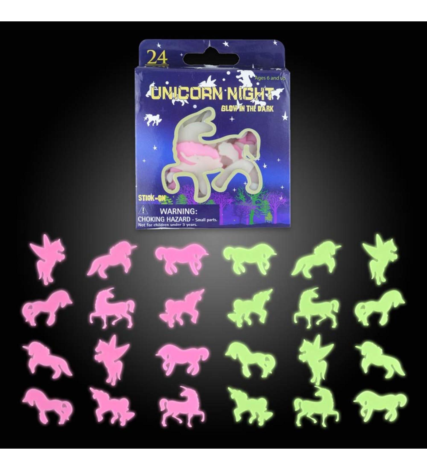 3D Glow in The Dark Unicorn Wall Decals - Nursery Kids Bedroom Decor Sticker Set (24 Unicorns) - Buy Online on GoSupps.com