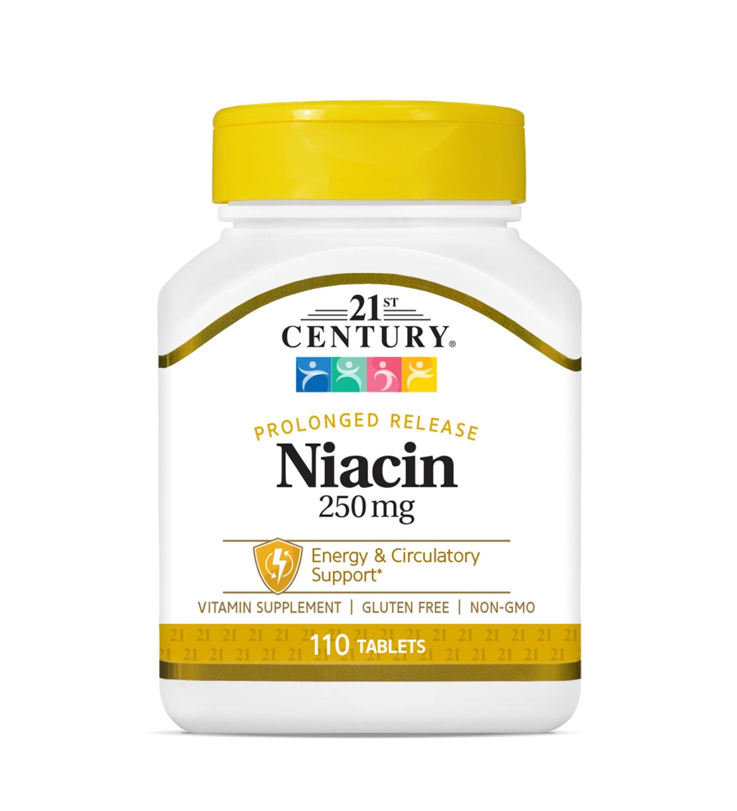 21st Century Niacin 250mg Tablets 110-Count - Pack of 2 | Boost Heart Health & Circulation - Best Price - Buy Online on GoSupps.com