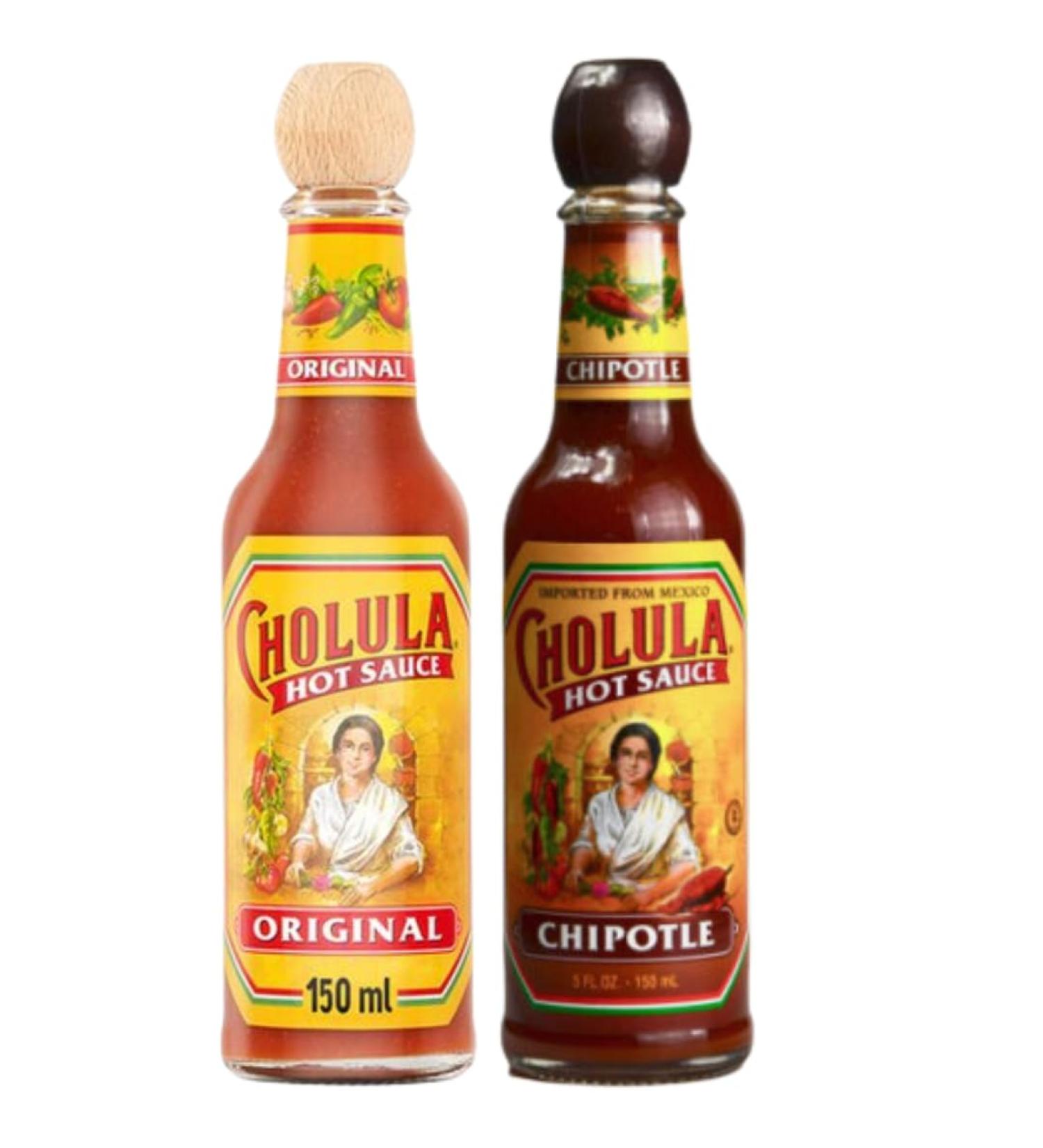 Hot Sauce Bundle with Cholula Hot Mexican Sauce 150ml and Cholula Chipotle Hot Sauce 150ml (2 Pack) - Buy Online on GoSupps.com