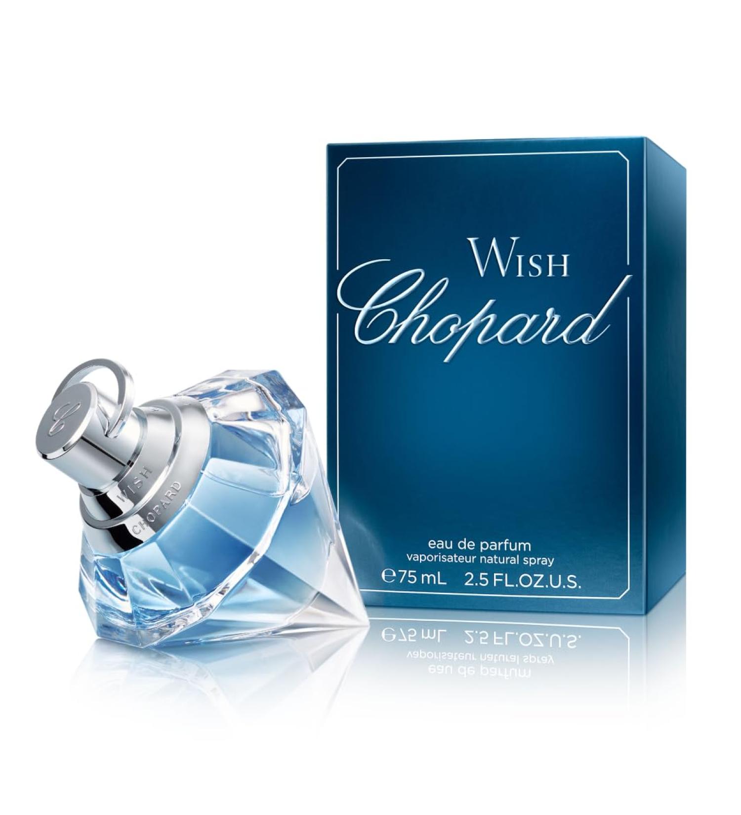 Chopard Wish For Women - Creamy Gourmand Eau De Parfum Fragrance Spray For Her - Sweet Blend Of Vanilla Caramel And Balsamic Notes - Long Lasting Scent In Diamond Glass Bottle - 2.5 Oz