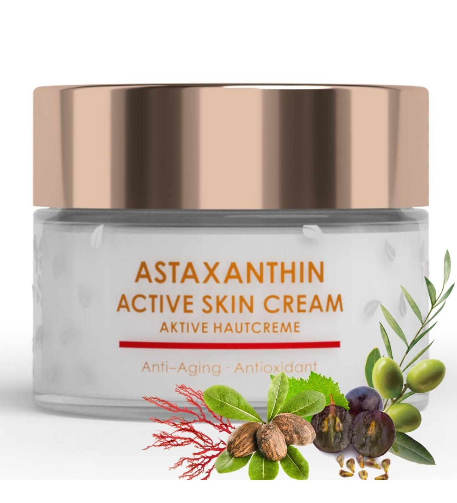 Green idea Astaxanthin cream Nourishing day cream Antioxidant cream Antiaging cream with wild rose oil shea butter panthenol for dry skin antiwrinkle cream 50 ML - Buy Online on GoSupps.com