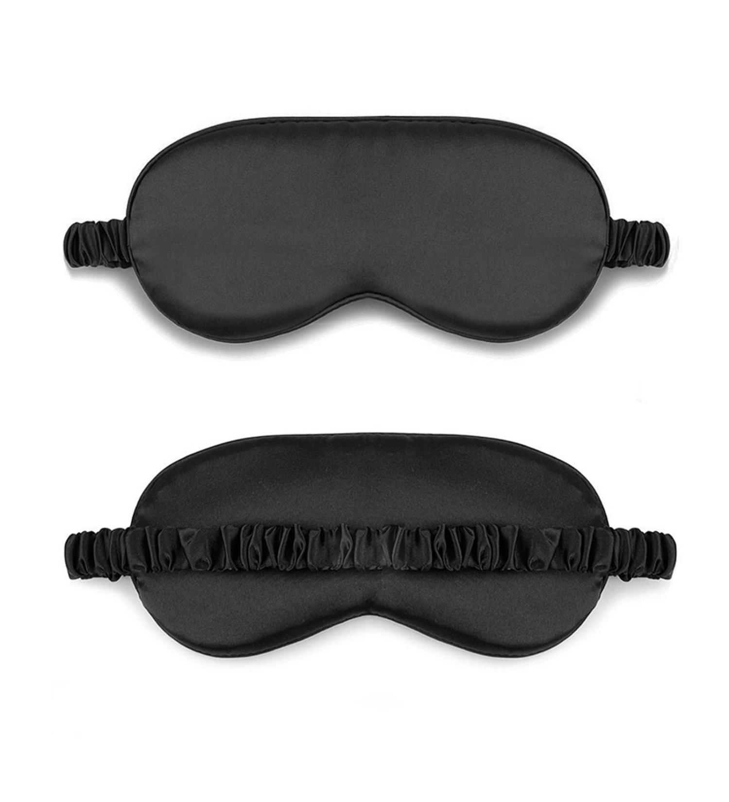 2-Pack Silk Sleep Masks | 100% Mulberry Silk Eye Masks for Women & Men | Premium Black Sleeping Blindfolds - Buy Online on GoSupps.com