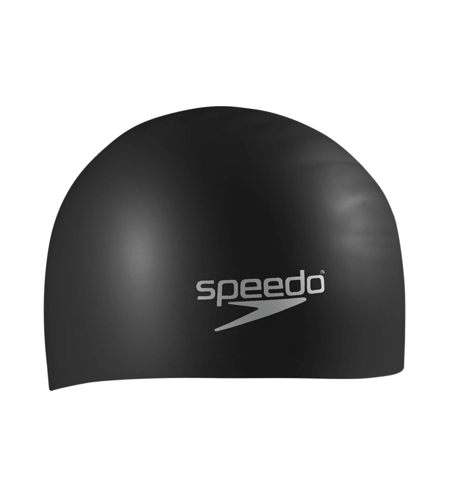 Buy Speedo Silicone Swim Cap for Long Hair - Black | International Shipping Available - Buy Online on GoSupps.com
