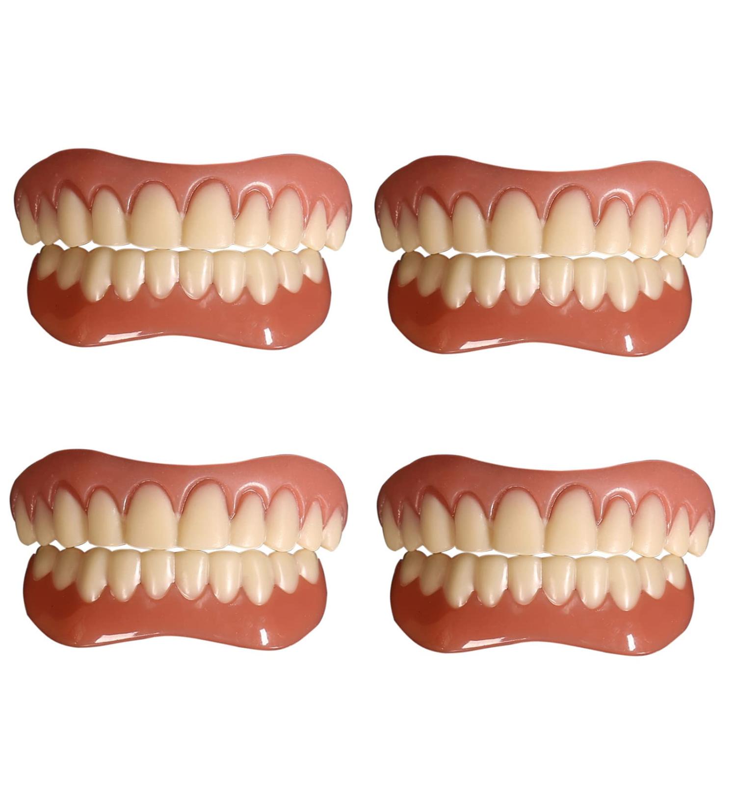 Buy Xzlzmd Silica Dentures - Provisional Upper & Lower Veneers for Men & Women | Tooth Whitening | 4 Pairs - International Shipping Available - Buy Online on GoSupps.com