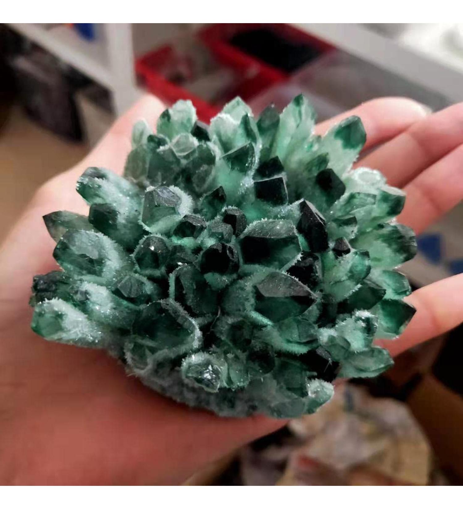 Natural Crystal Rough for 200-800g Natural Green Ghost Phantom Quartz Crystal Cluster Rock Stones and Crystals Home Decor (Size : 250-300g) - Buy Online on GoSupps.com