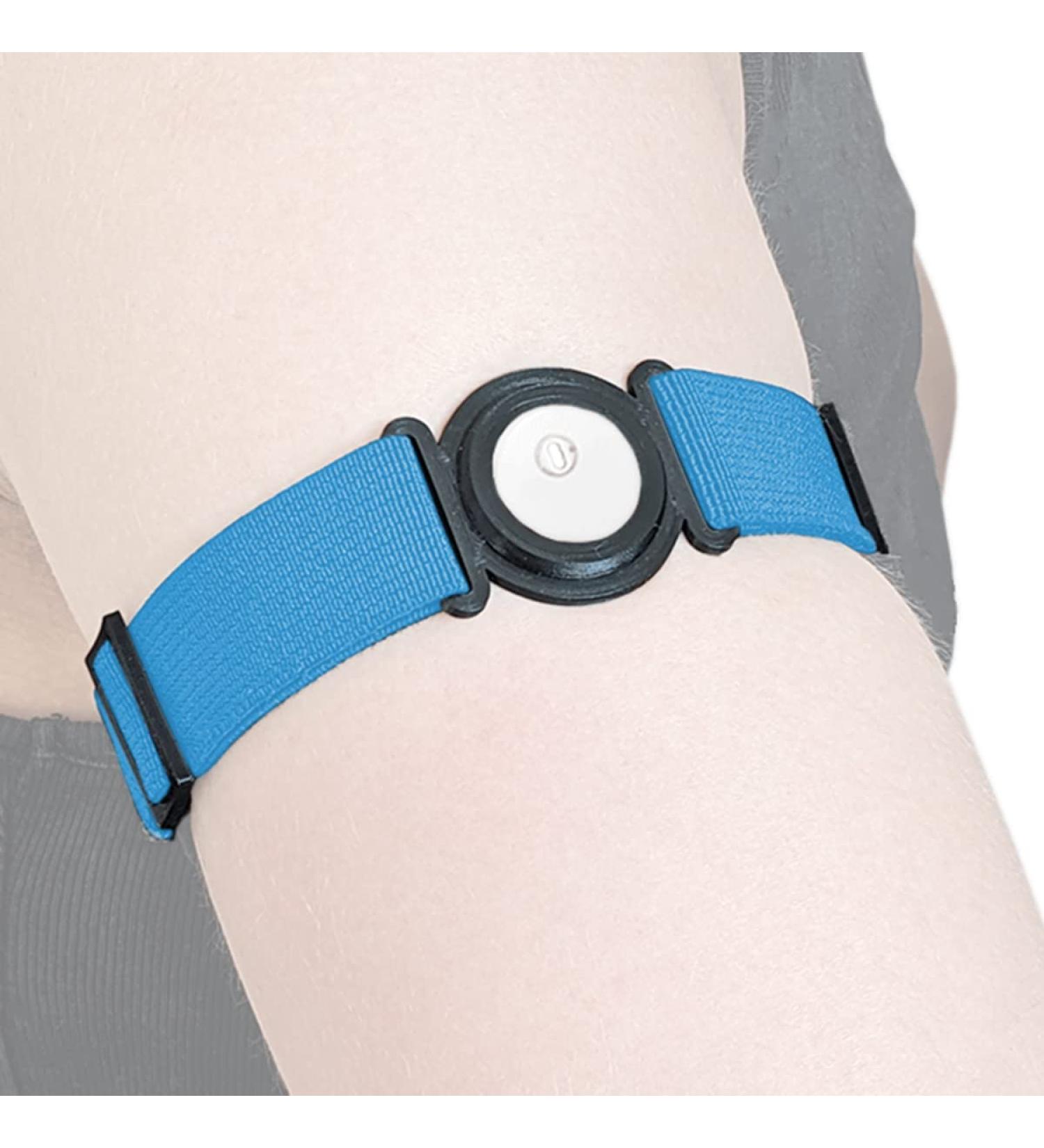 Diababrothers Freestyle Libre 3 Fixing Band Holder - Adjustable Bracelet in Black & Sky Blue - Size L (35-45 cm) - International Shipping Available - Buy Online on GoSupps.com