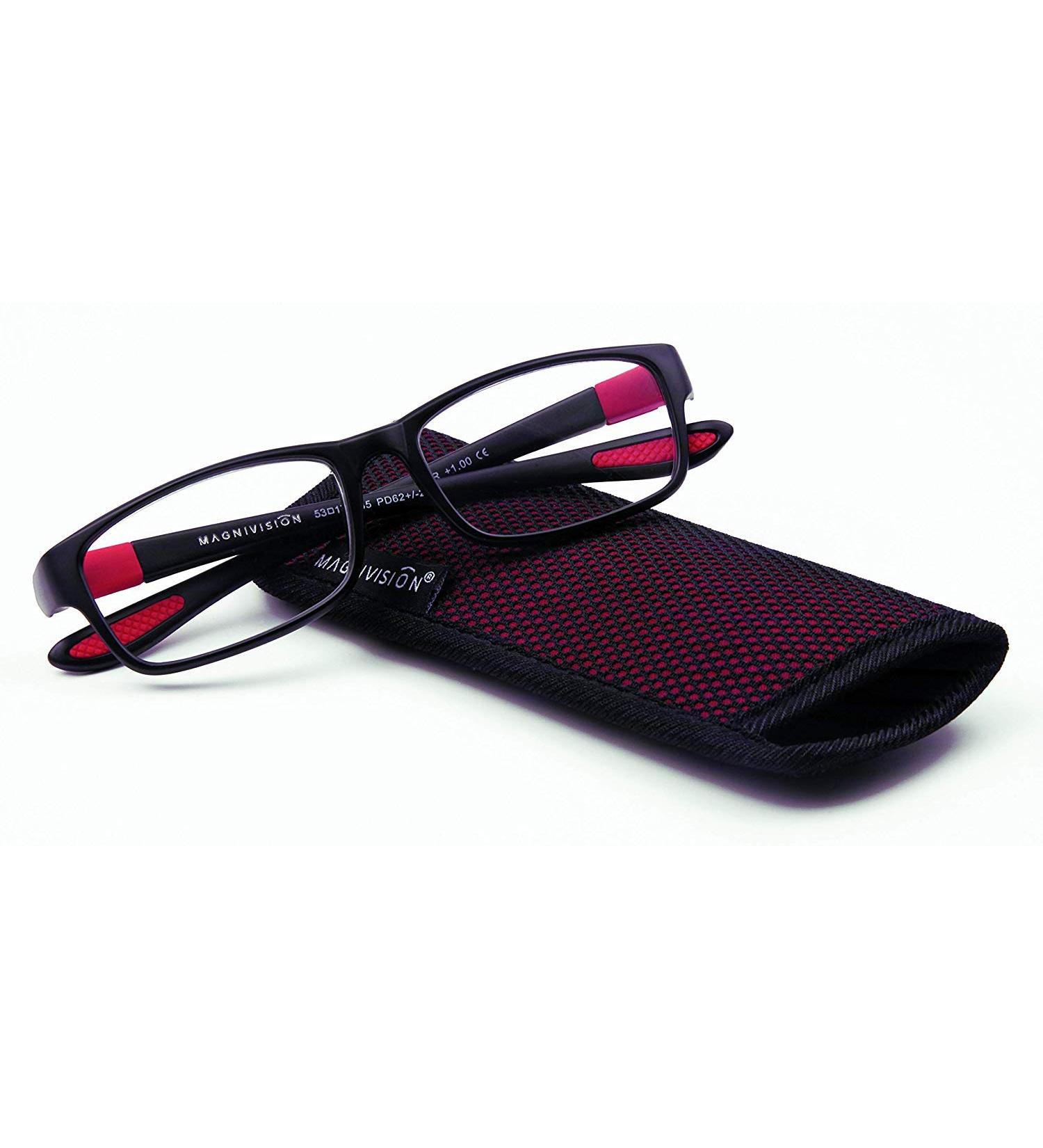 Foster Grant Scooter Black Men's Reading Glasses with Case +1.25