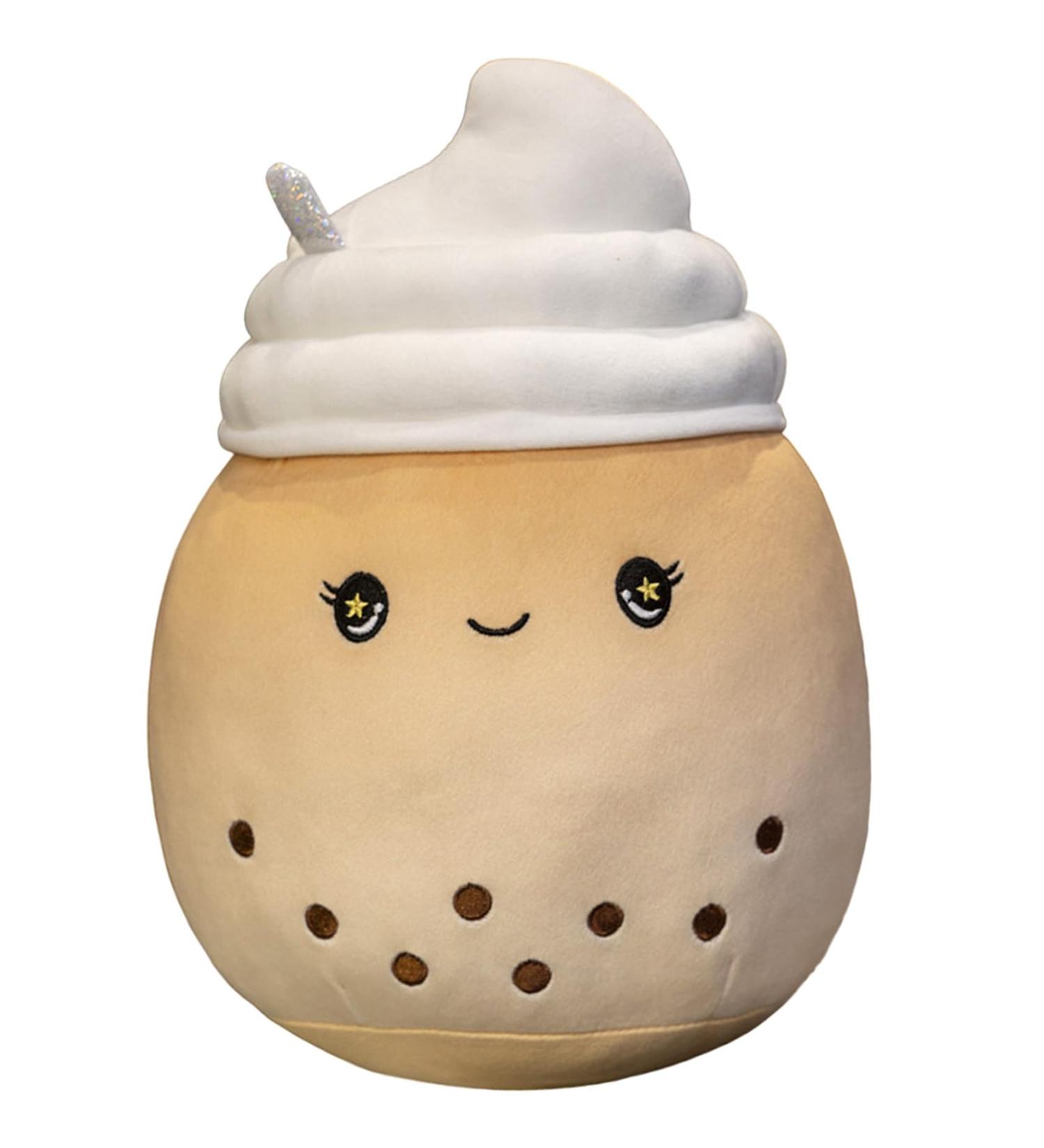 HEKARBAMILL Bubble Tea Plush 5.9x9.8 Inch Soft Skin-Friendly Boba Plush Milk Tea Cute Plush Pillow Stuffed Boba Pillow Gifts for Girls Toys Brown for Recreation - Buy Online on GoSupps.com