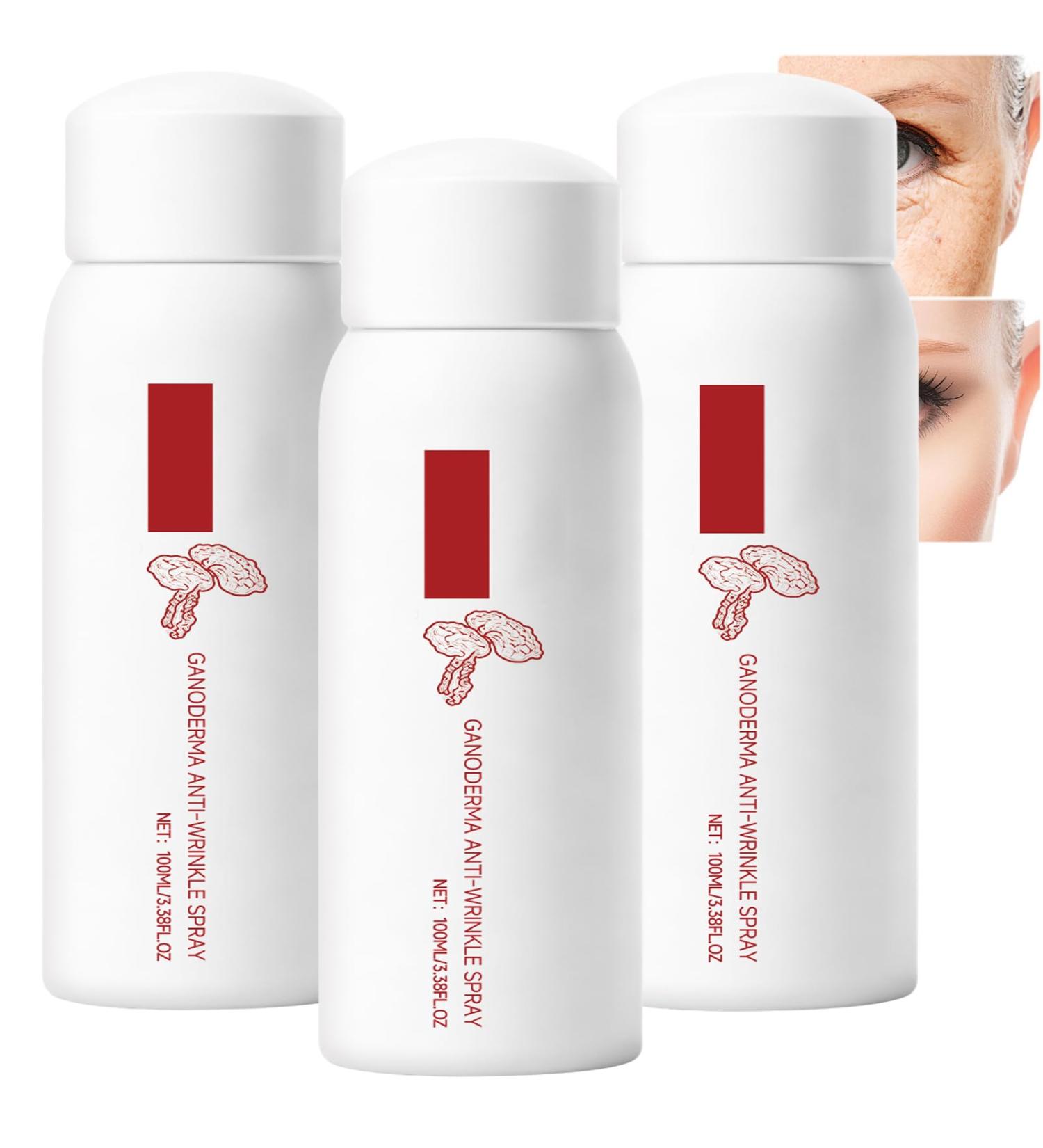  JASUBAI Lingzhi Anti-Wrinkle Serum Sprays for Face Firming and Moisturizing with Hyaluronic Acid Reduce Fine Lines and Wrinkles 3 Pack - Buy Online on GoSupps.com