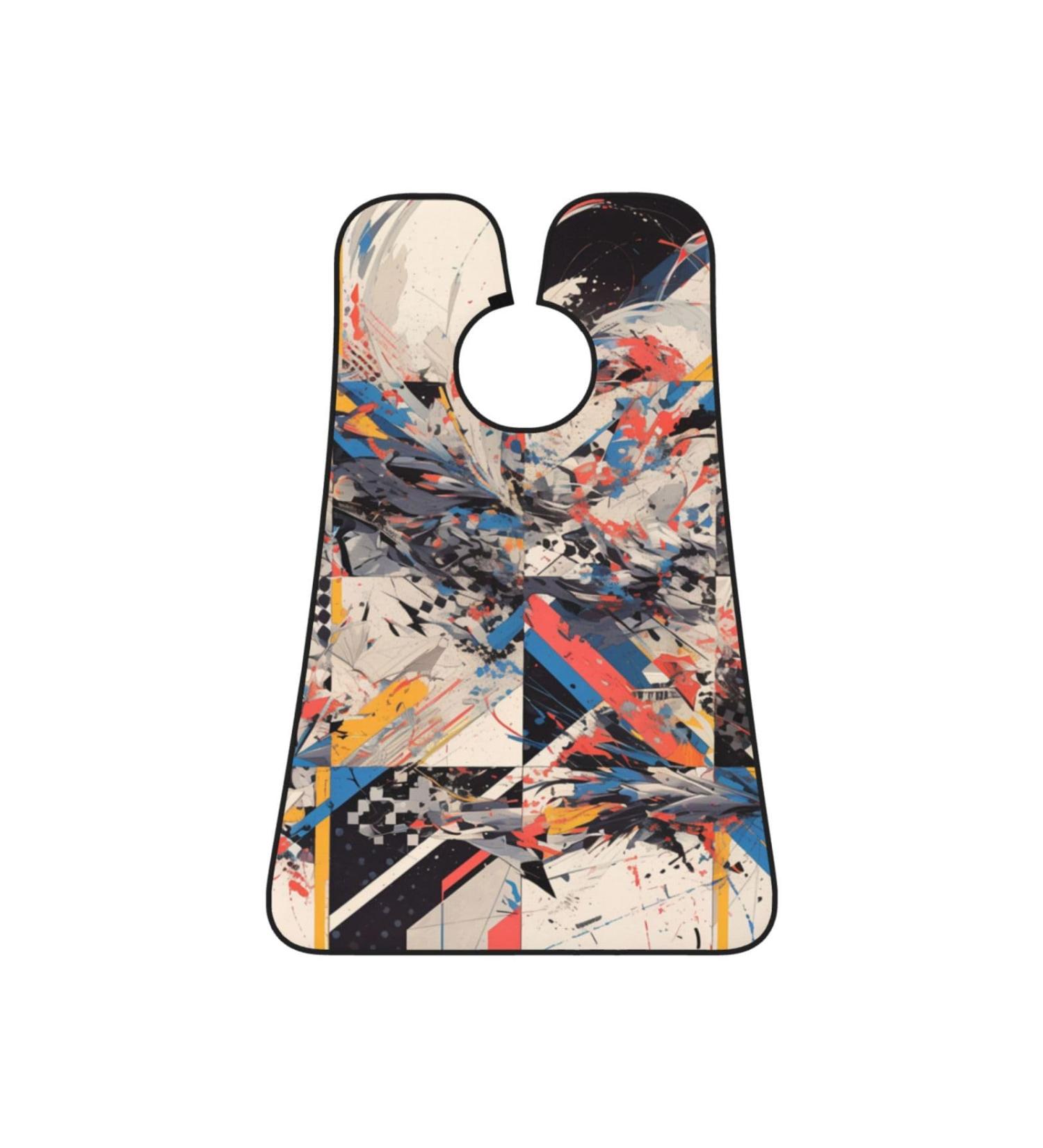 Graffiti Print Beard Bib Apron - Non-Stick Men's Hair Catcher for Shaving | Unique Gifts for Men - One Size Black - Buy Online on GoSupps.com