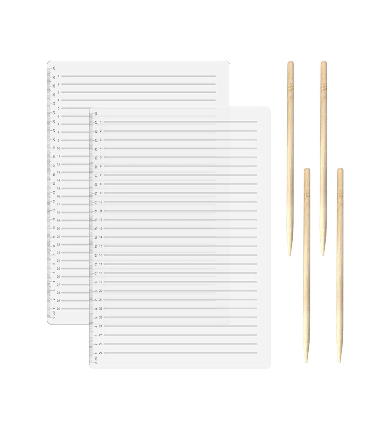 2Pcs Straight Line Stencil Rulers  Straight Spacing Line Drawing Template Calligraphy Stencil Journal Painting Invitation Envelope Addressing Ruler Plastic Writing Guide Ruled Paper Making Template - Buy Online on GoSupps.com